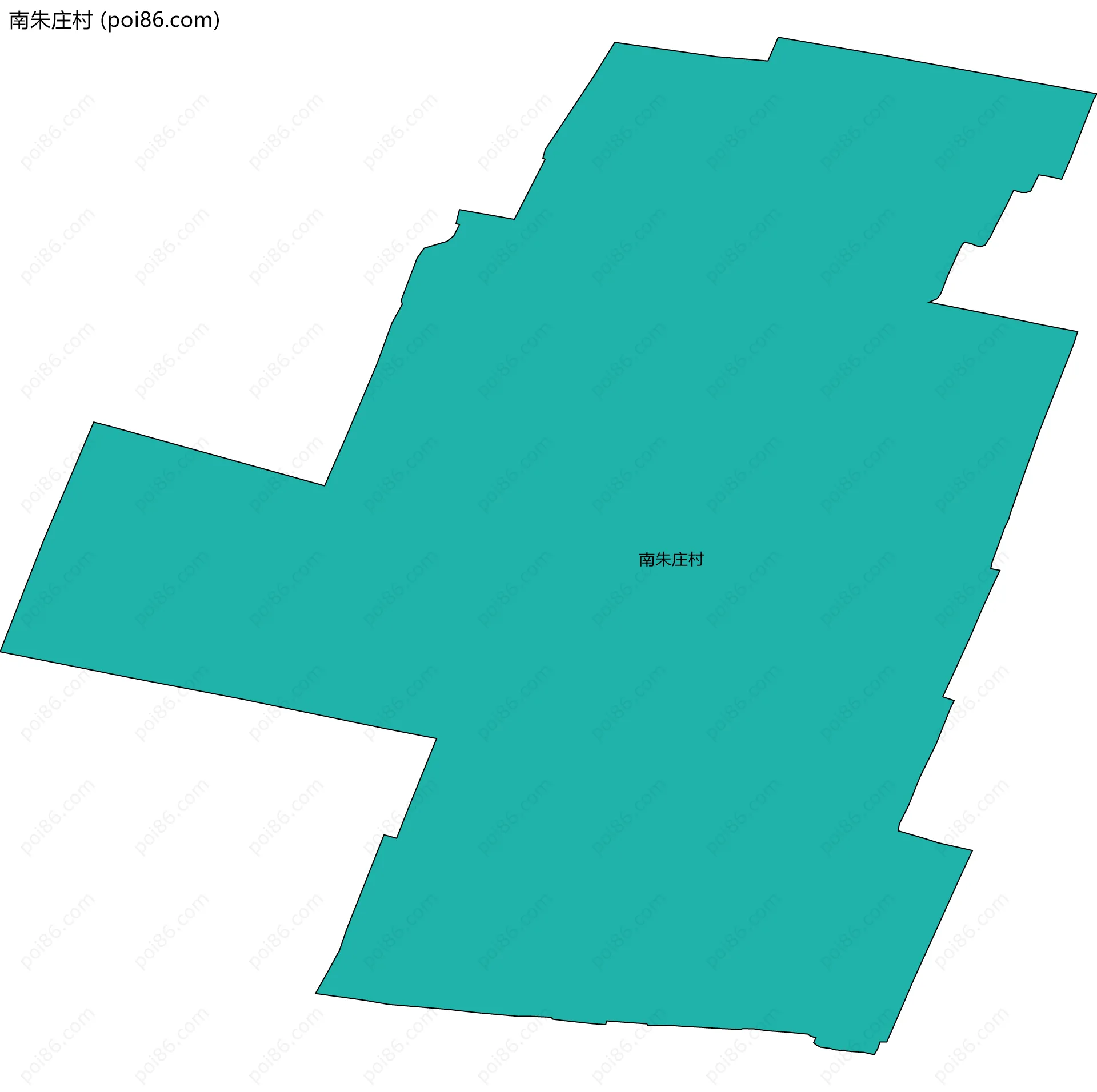 南朱庄村边界地图