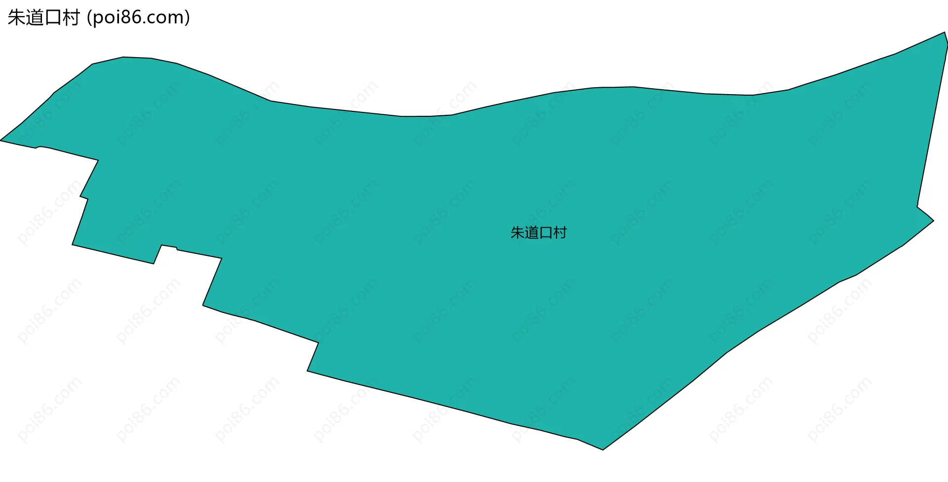 朱道口村边界地图