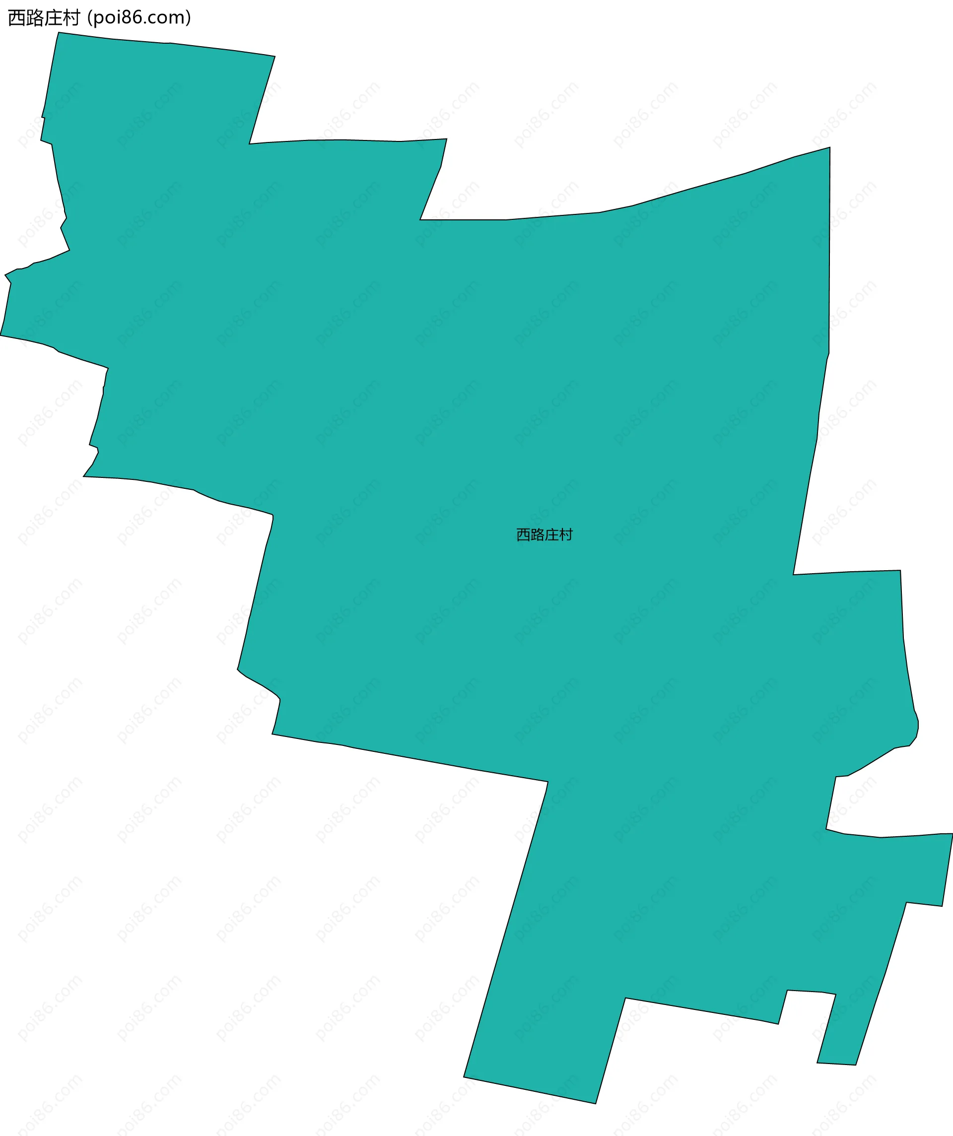 西路庄村边界地图