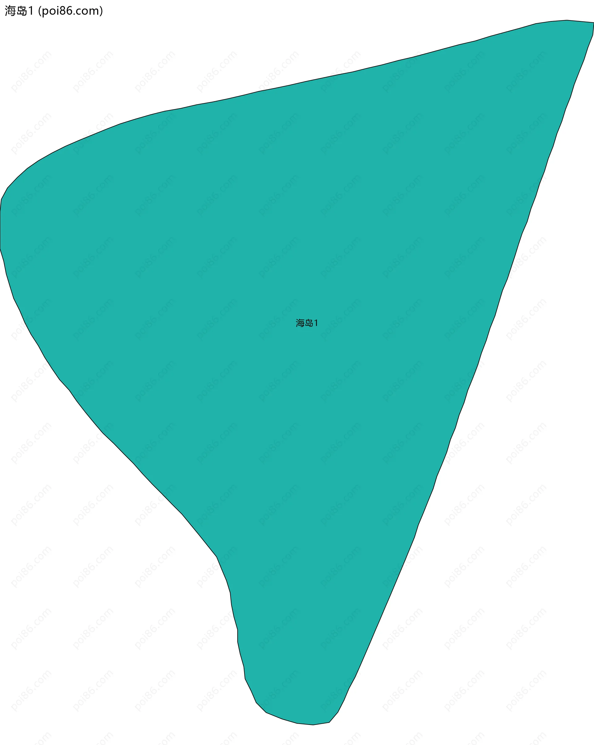 海岛1边界地图(五级行政区划)