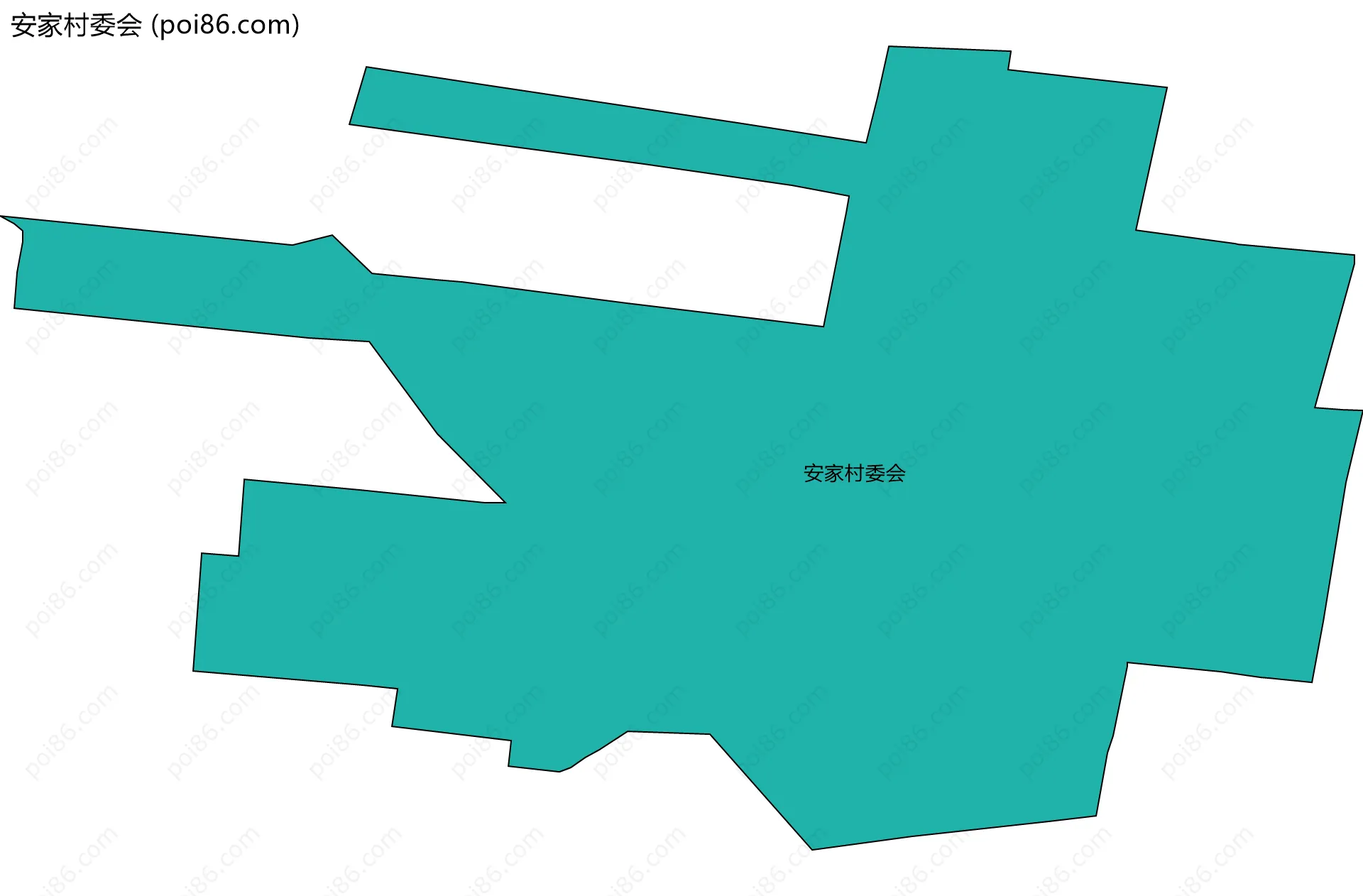 安家村委会边界地图