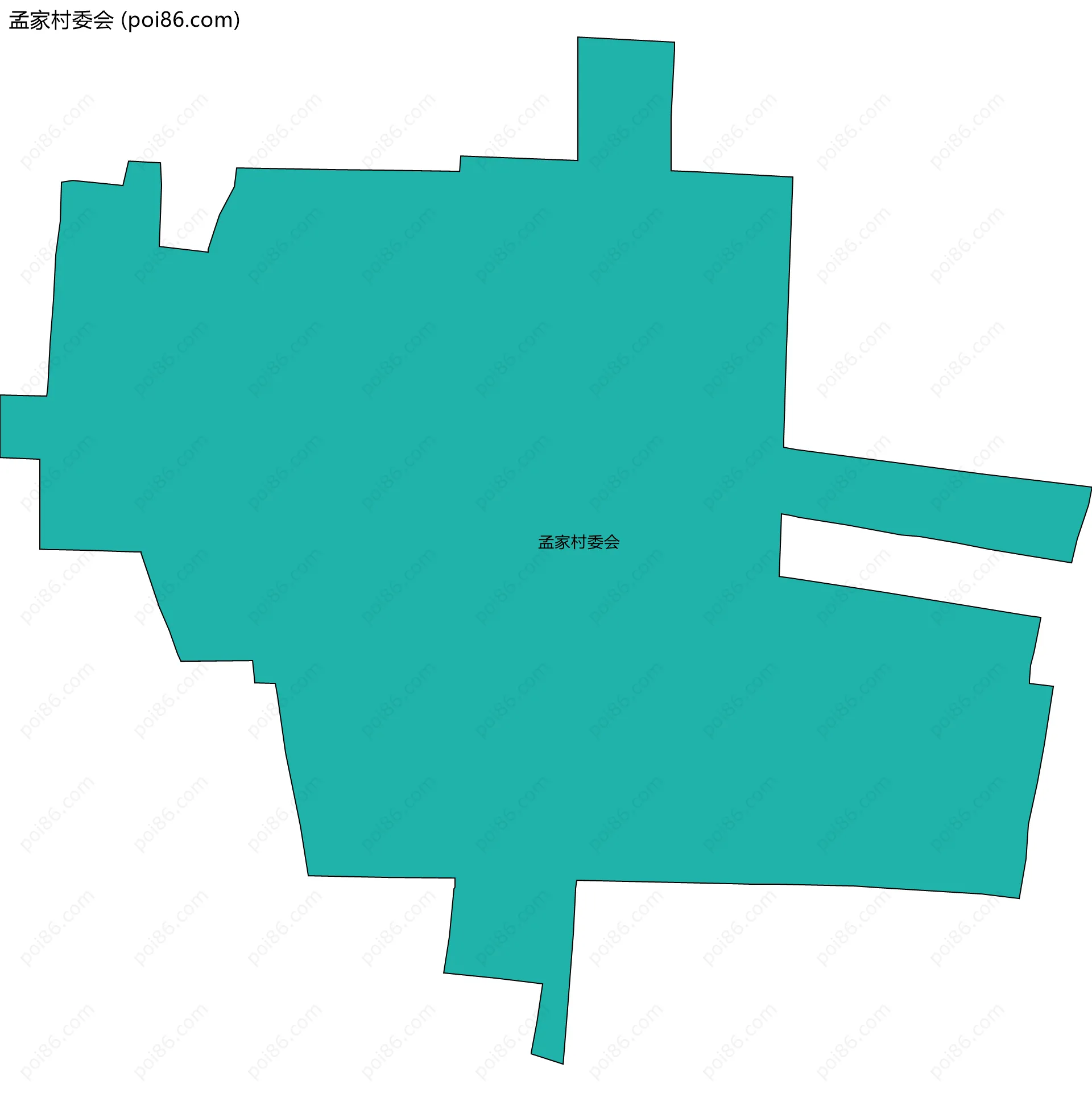 孟家村委会边界地图