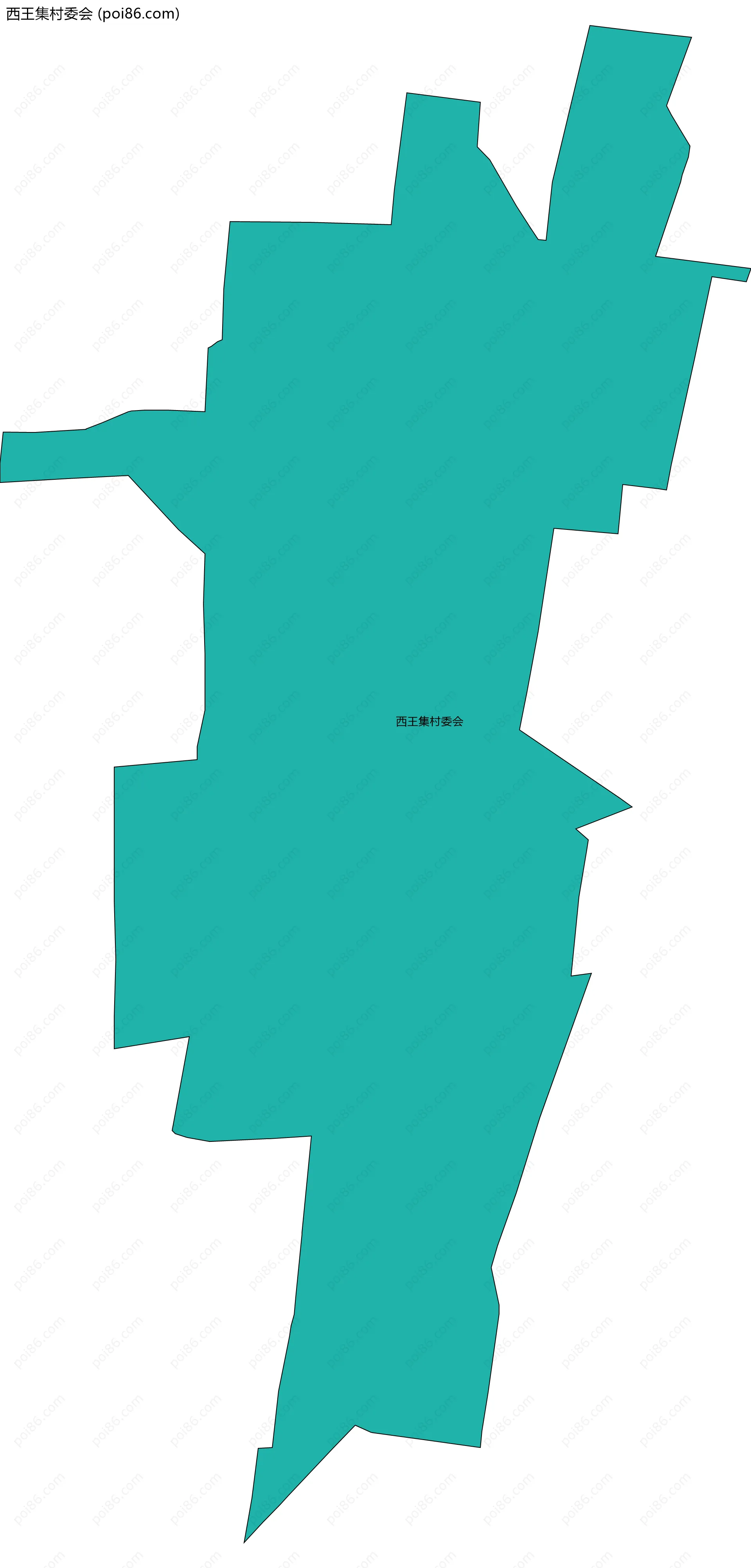 西王集村委会边界地图