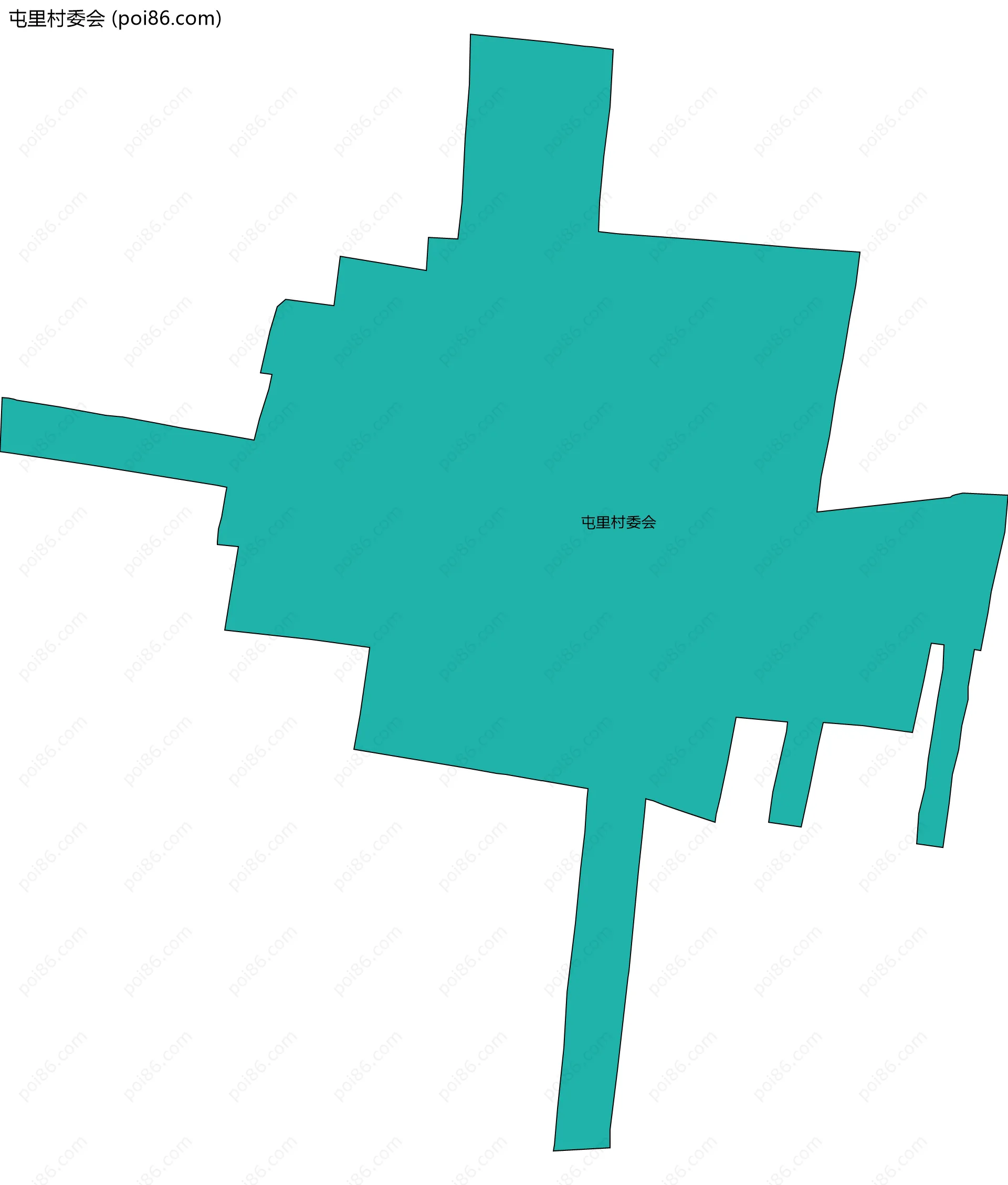 屯里村委会边界地图