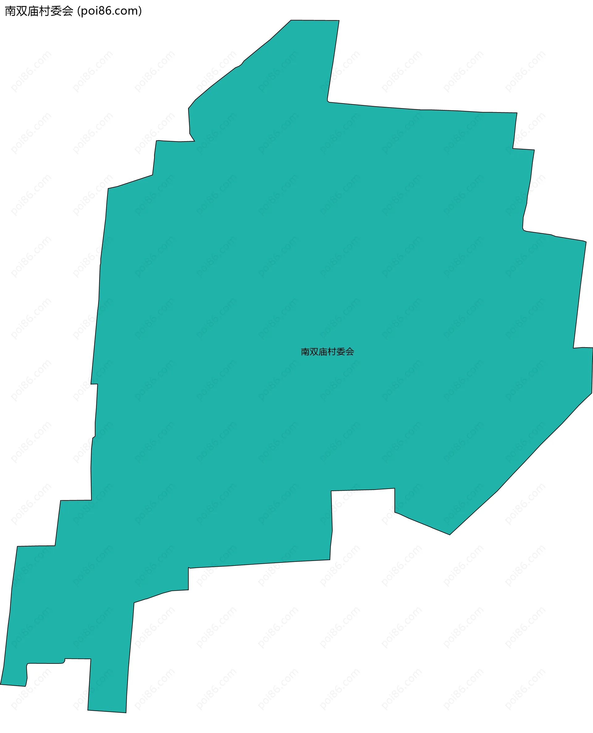 南双庙村委会边界地图