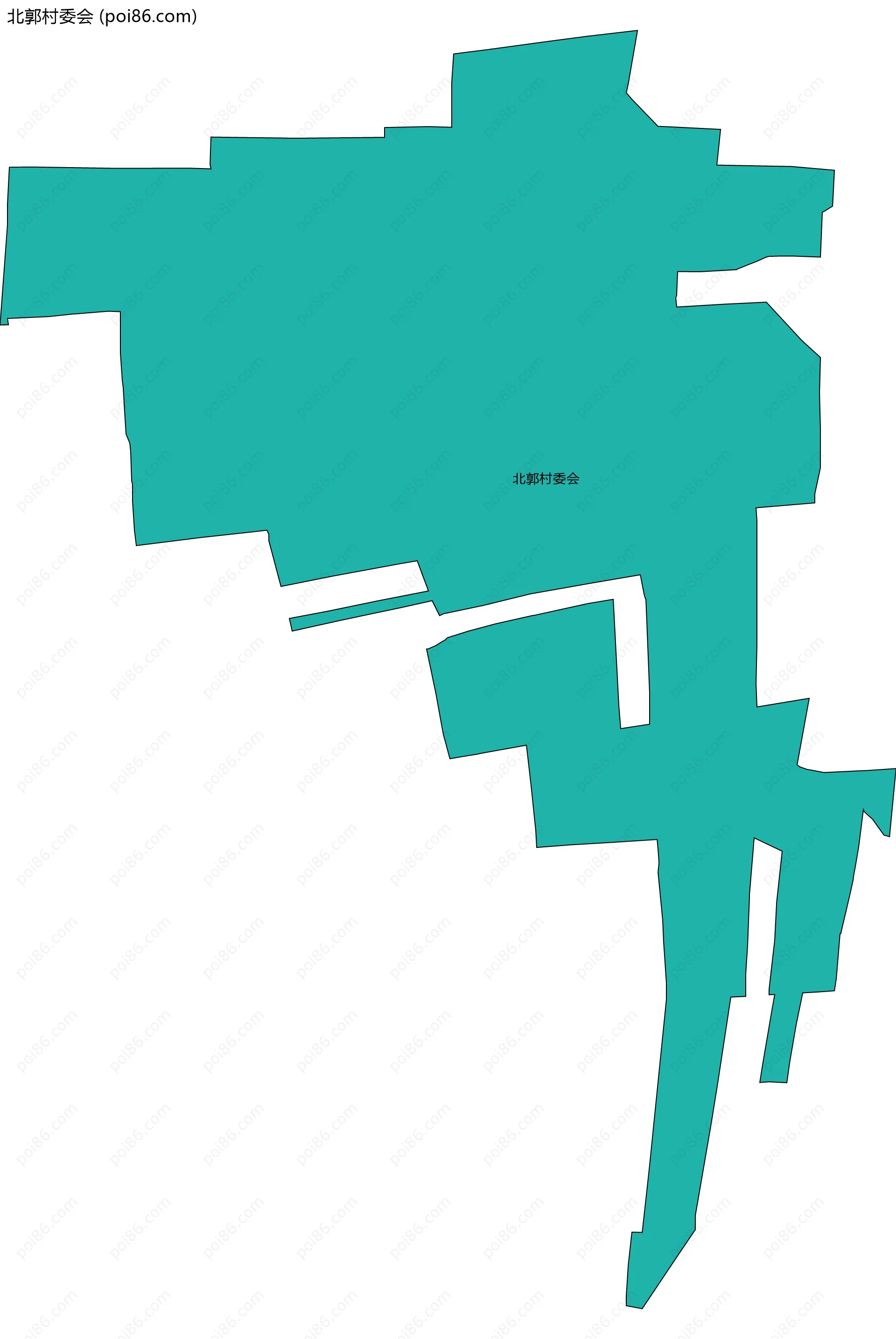北郭村委会边界地图