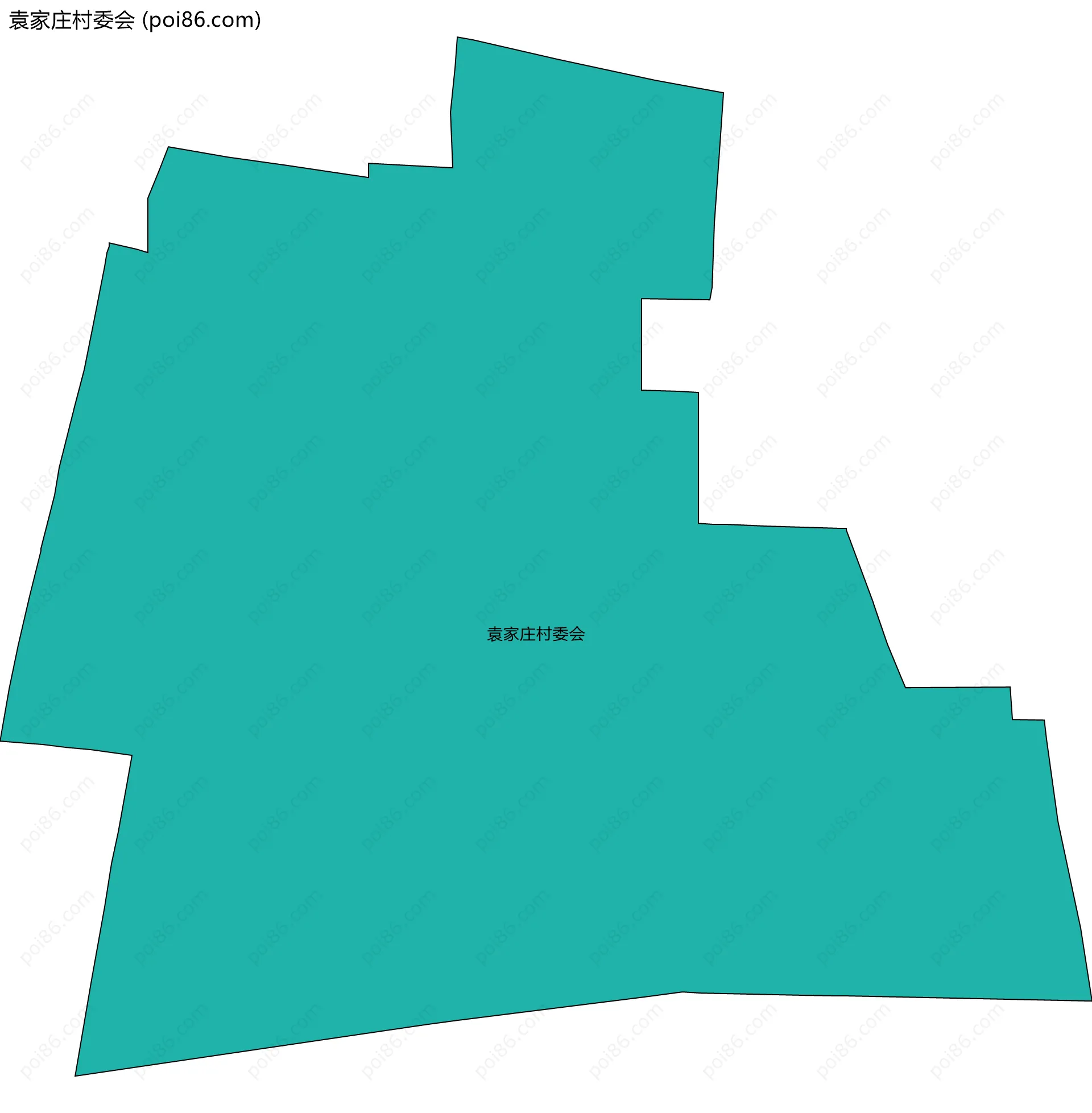 袁家庄村委会边界地图