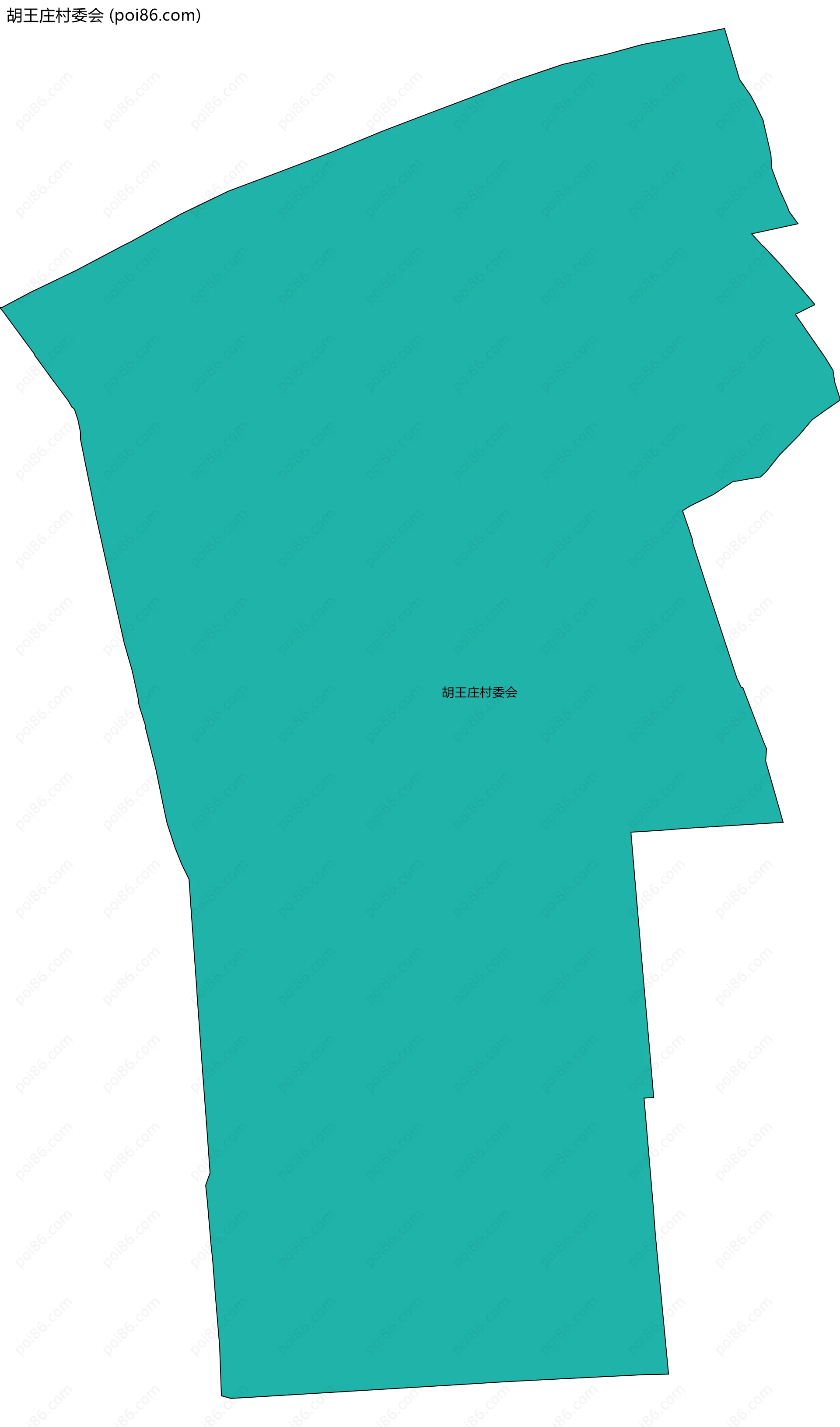 胡王庄村委会边界地图