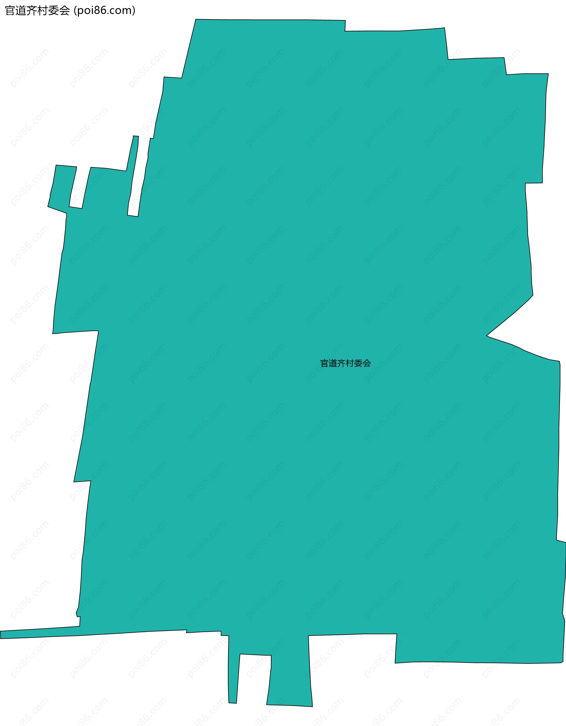 官道齐村委会边界地图