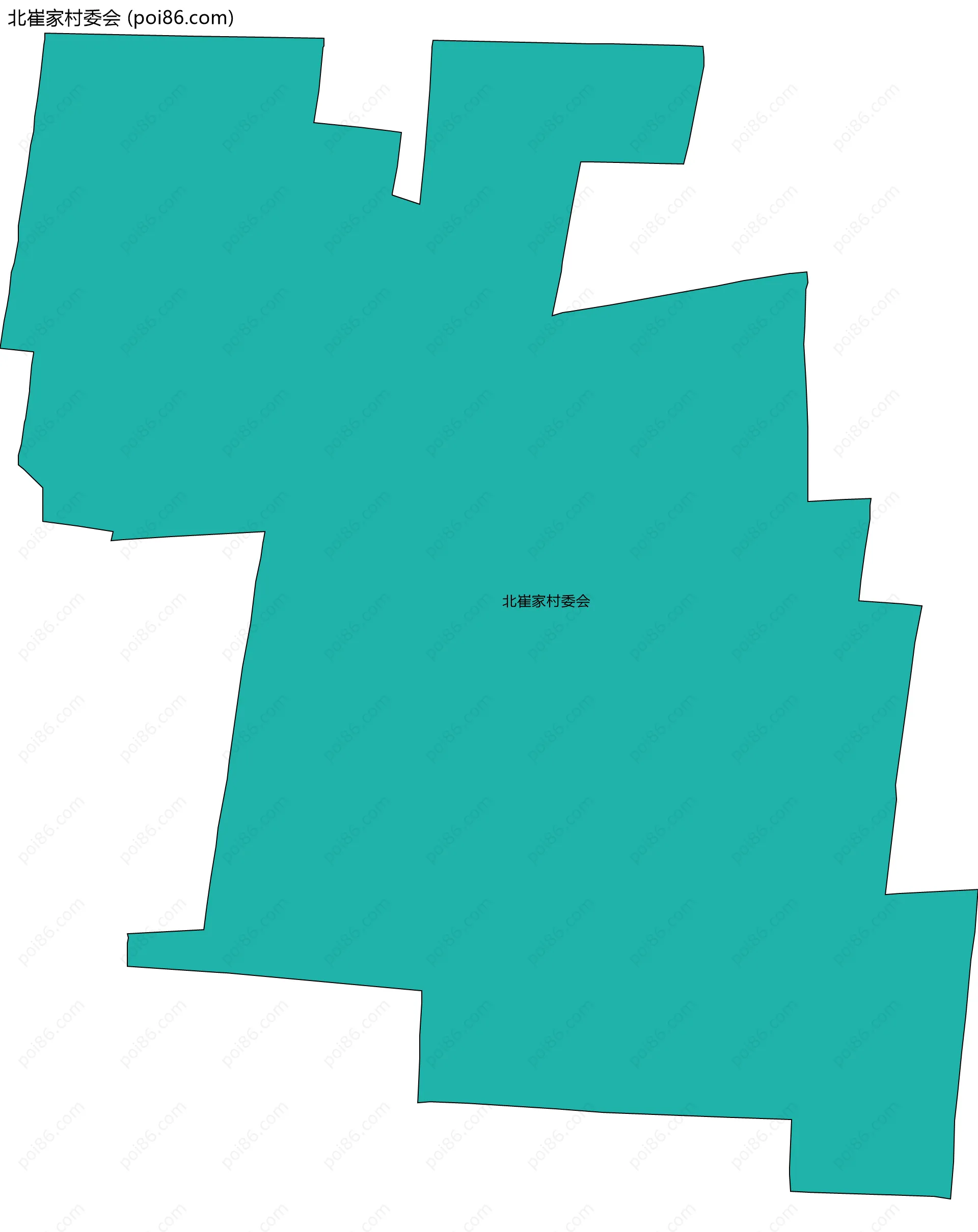 北崔家村委会边界地图