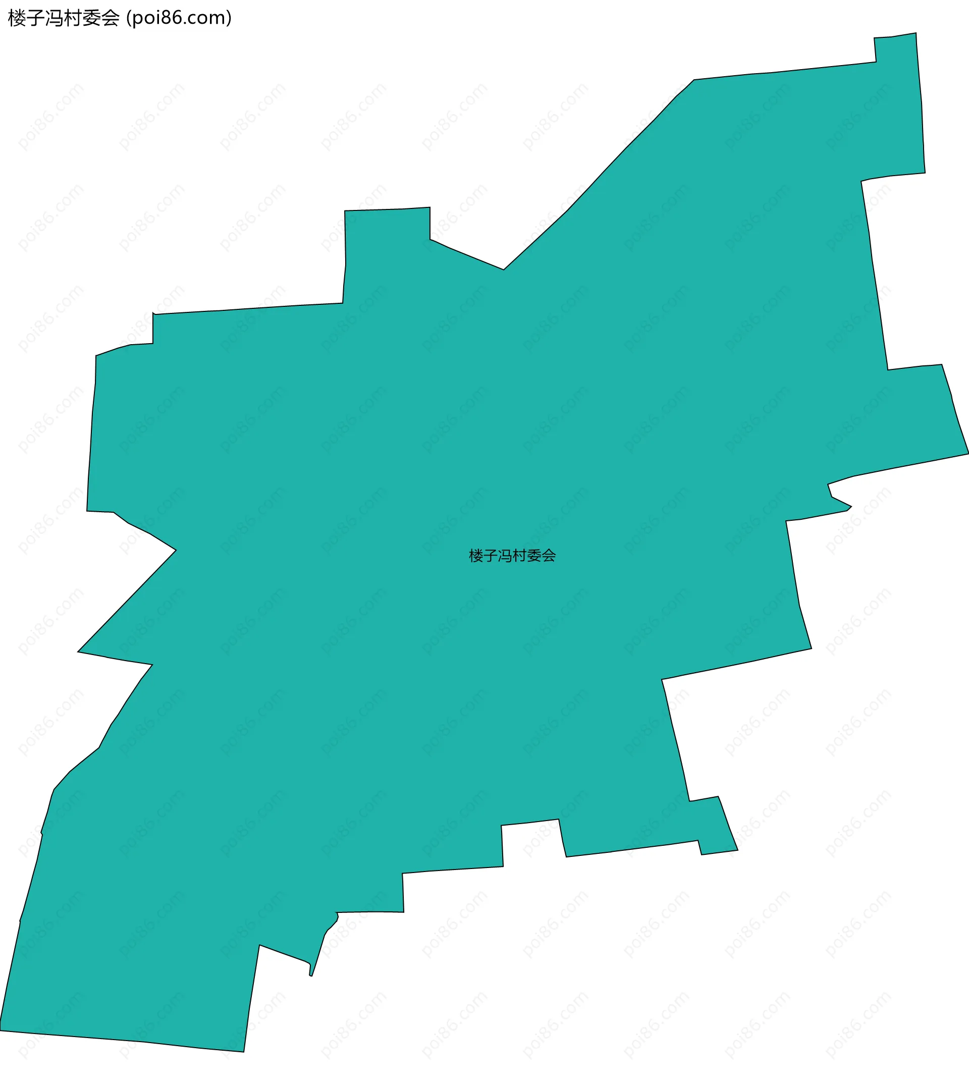 楼子冯村委会边界地图