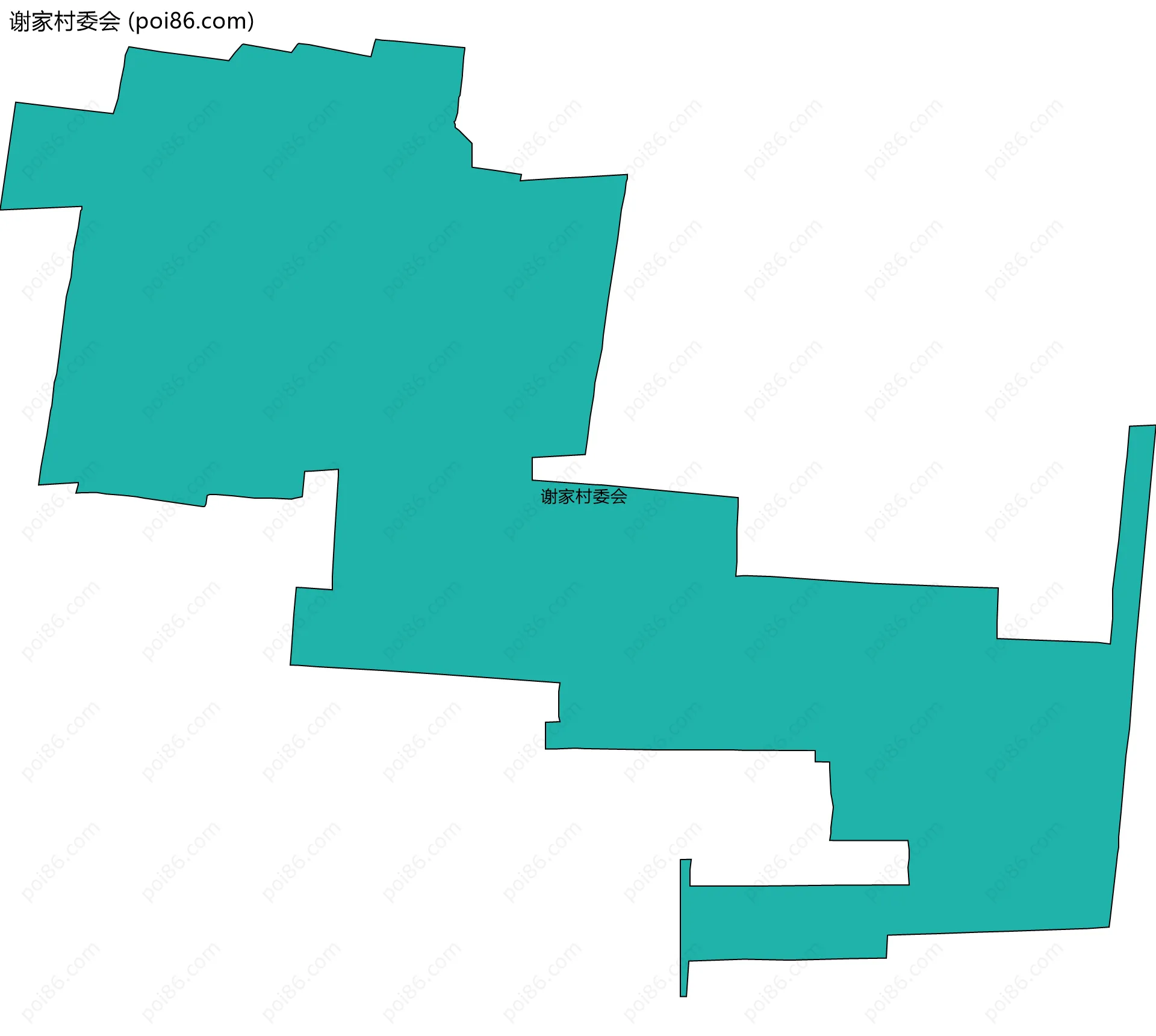 谢家村委会边界地图
