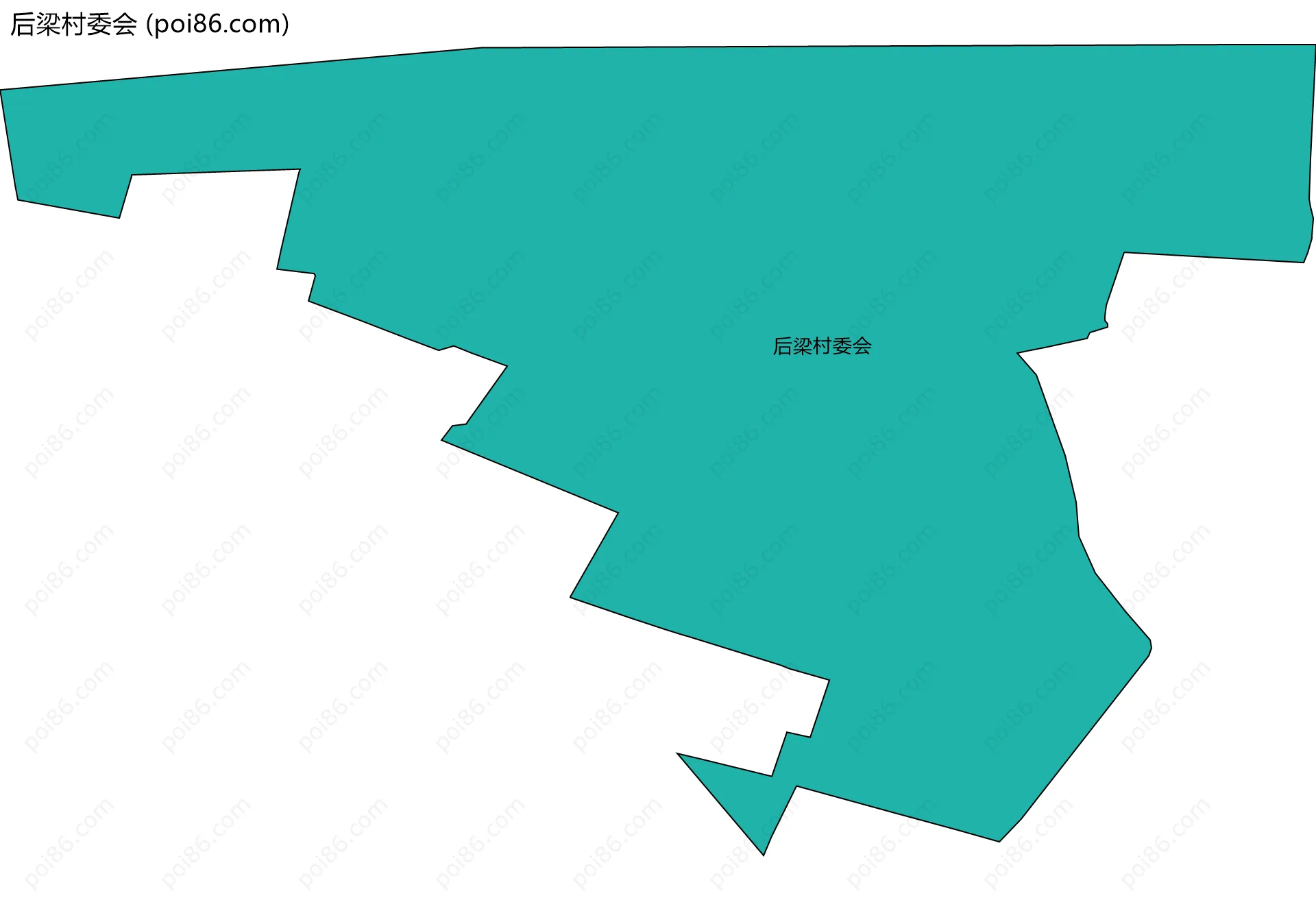 后梁村委会边界地图