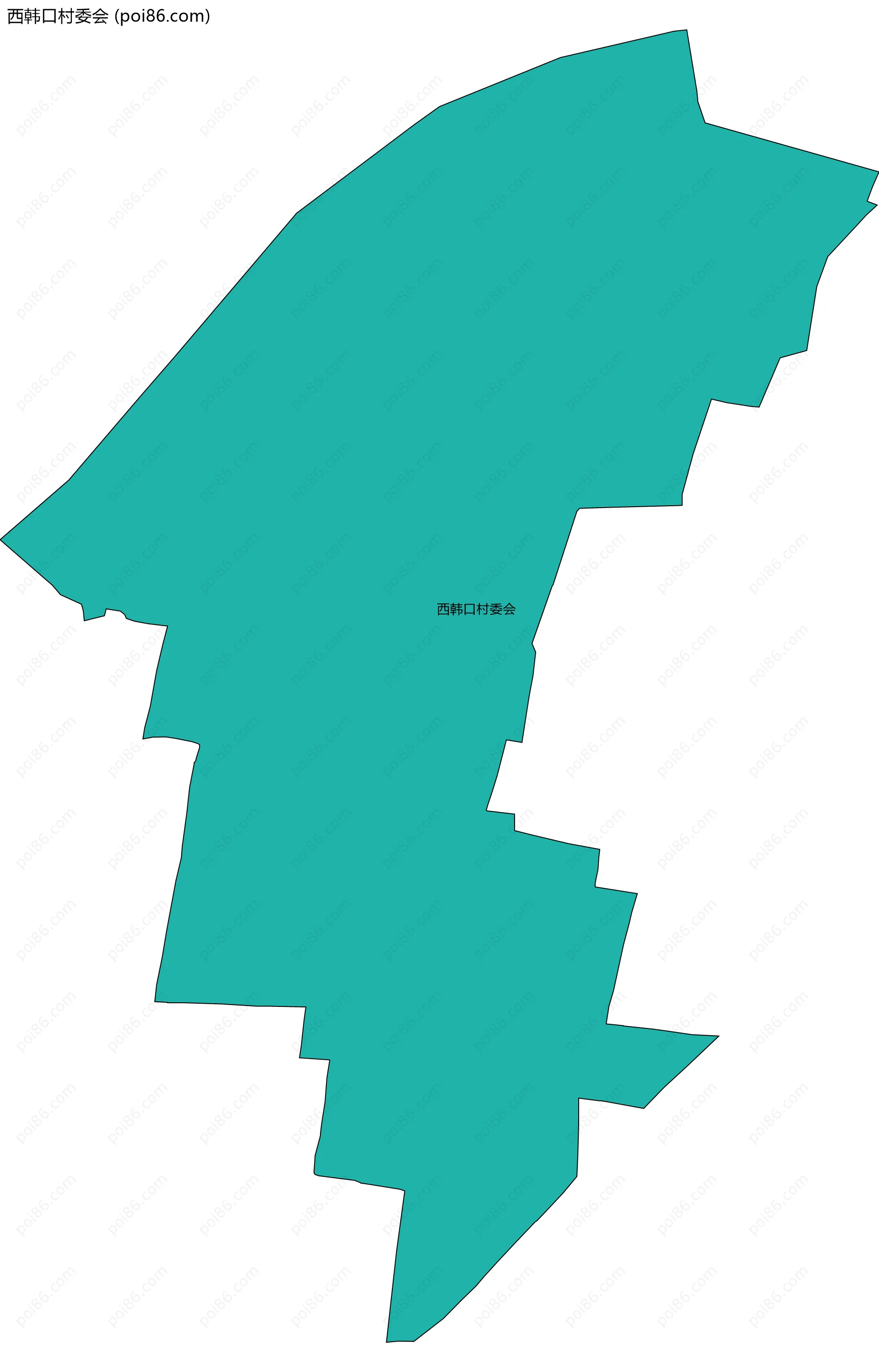 西韩口村委会边界地图