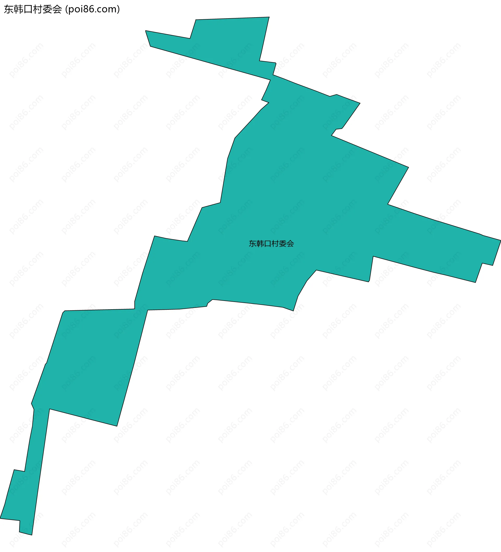 东韩口村委会边界地图