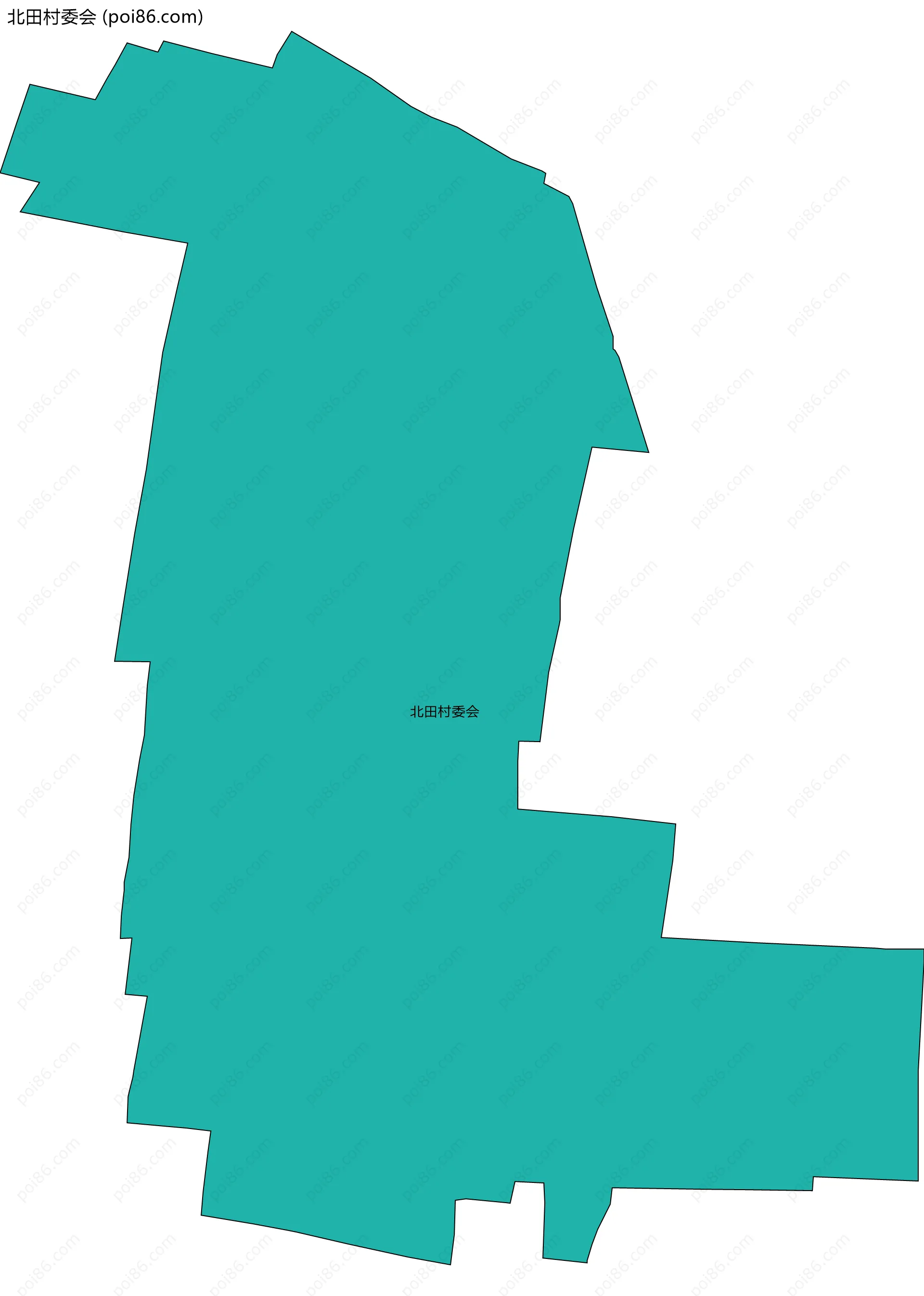 北田村委会边界地图