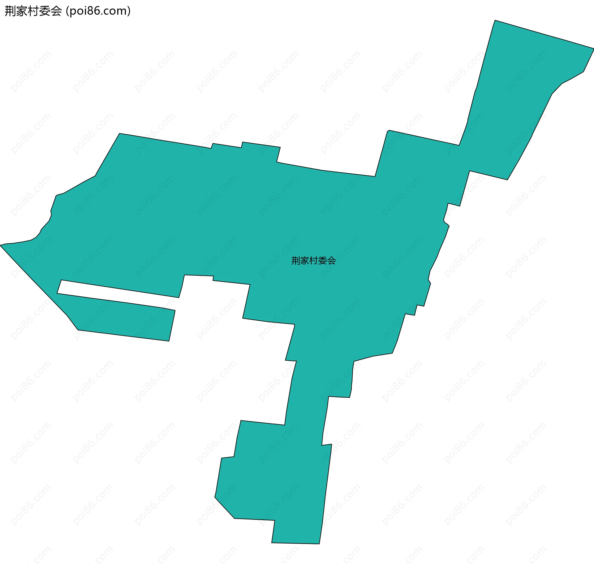 荆家村委会边界地图
