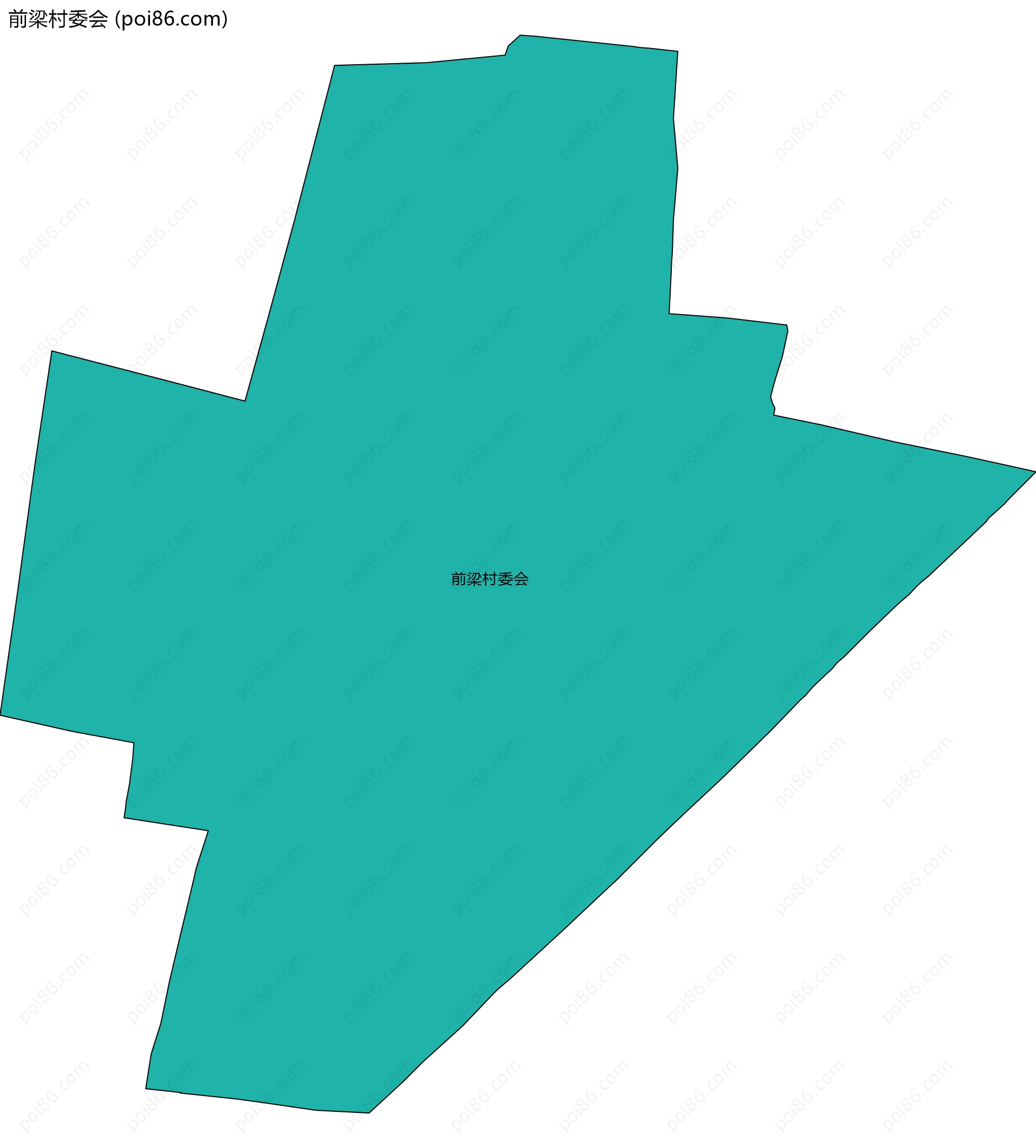 前梁村委会边界地图