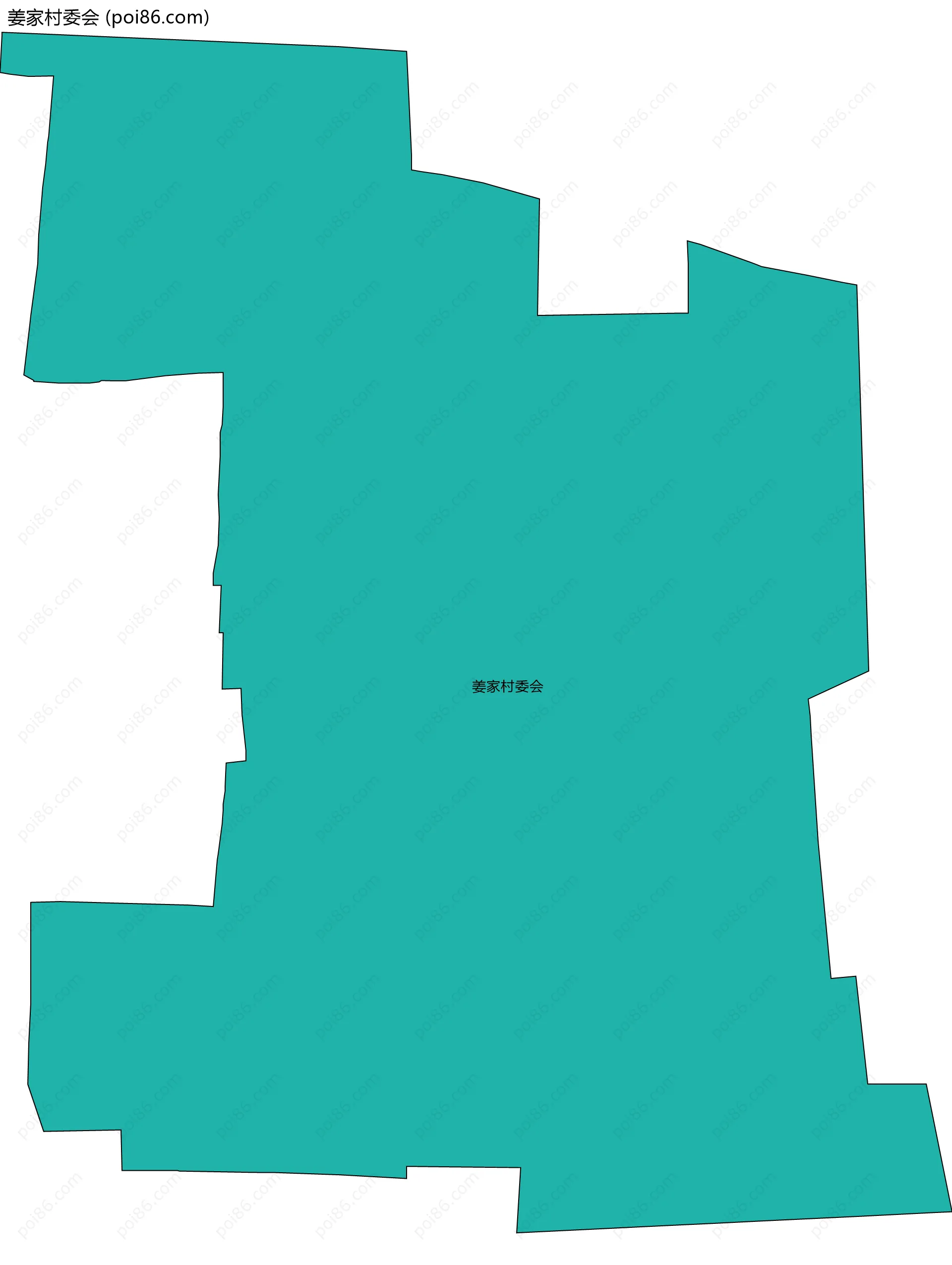 姜家村委会边界地图