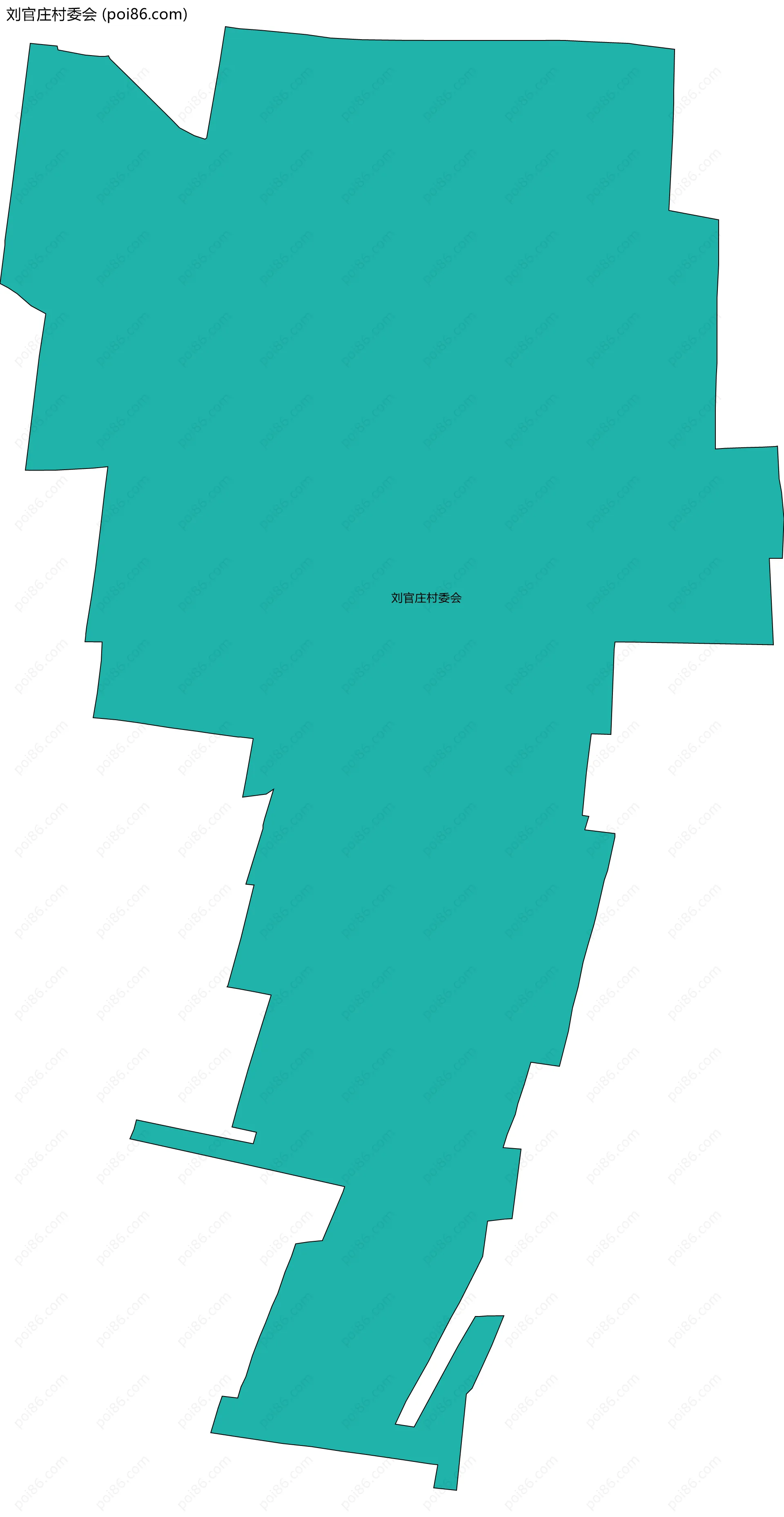 刘官庄村委会边界地图