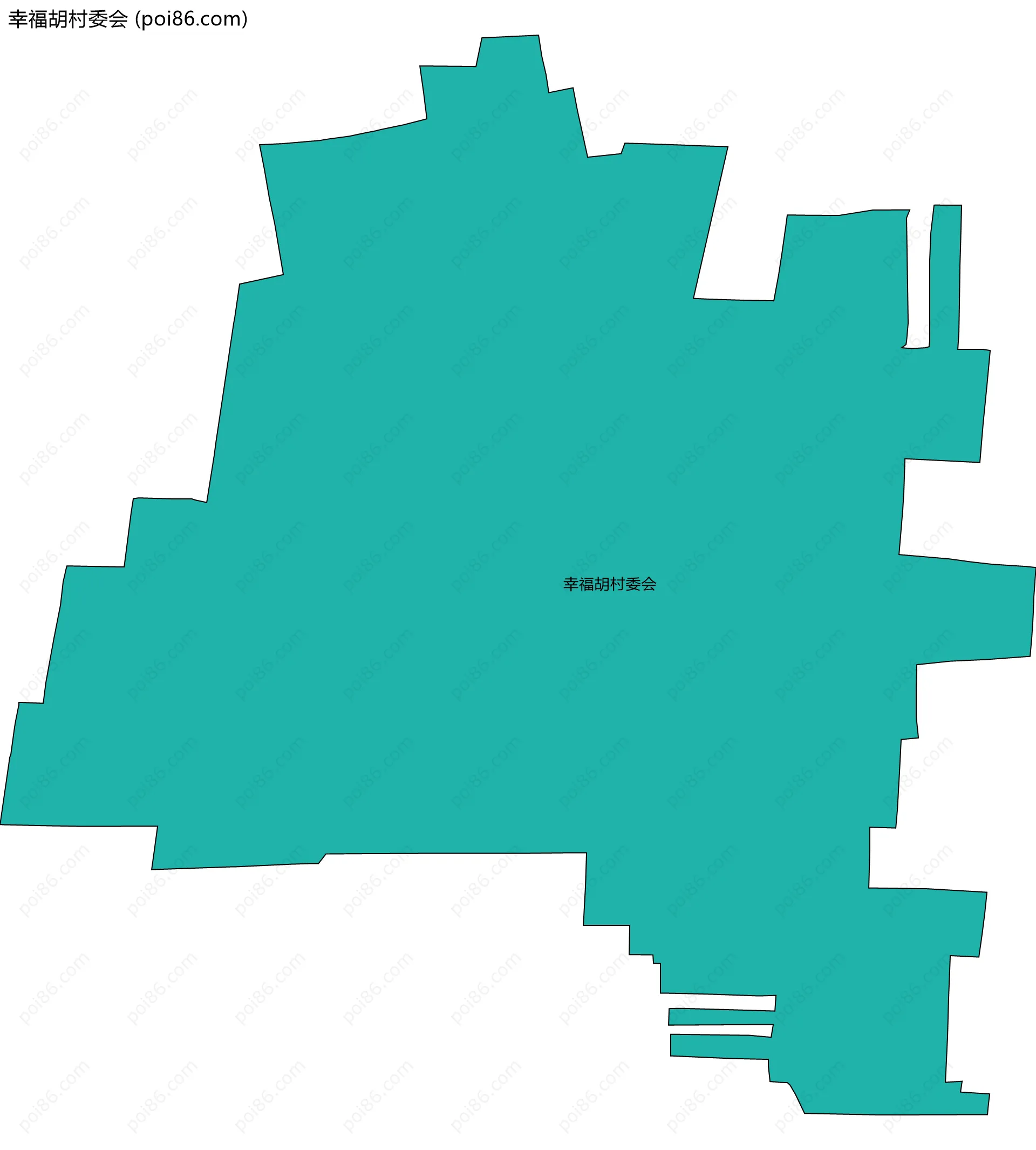 幸福胡村委会边界地图