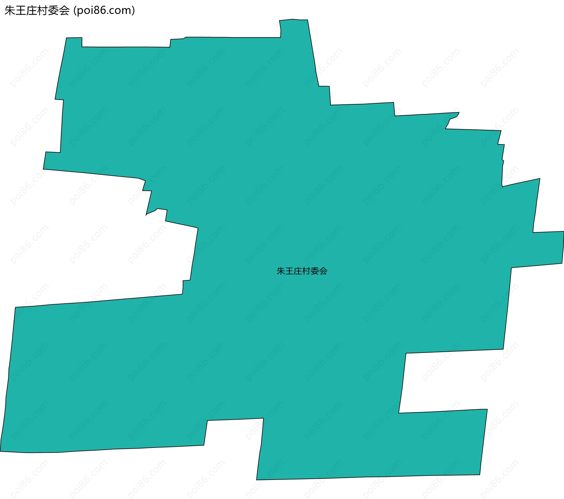 朱王庄村委会边界地图