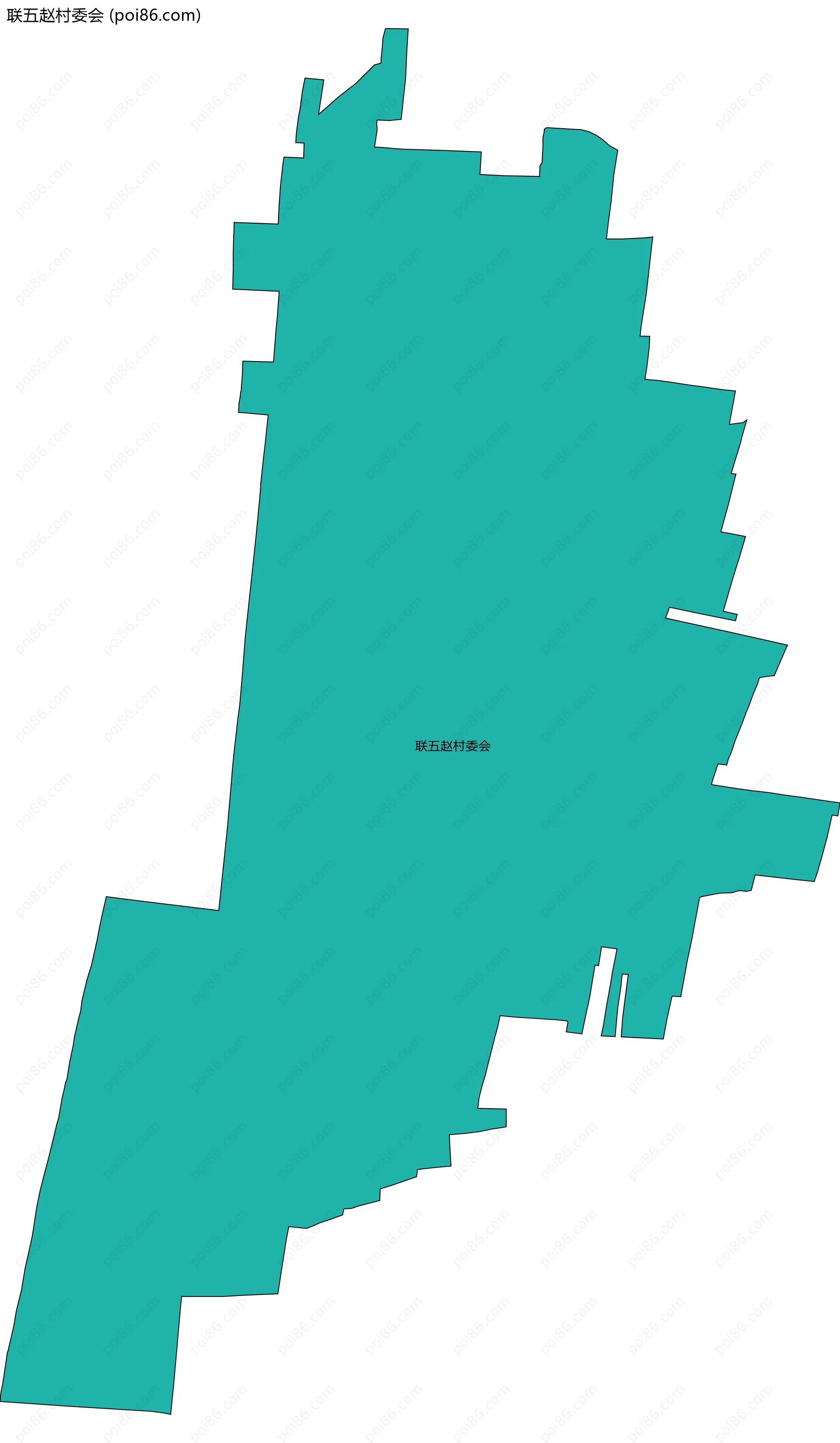 联五赵村委会边界地图
