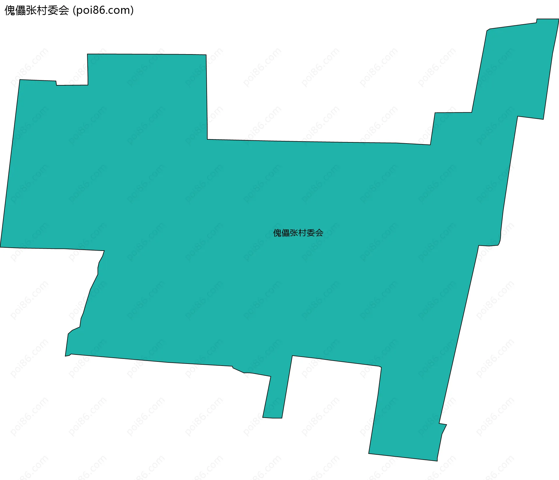 傀儡张村委会边界地图