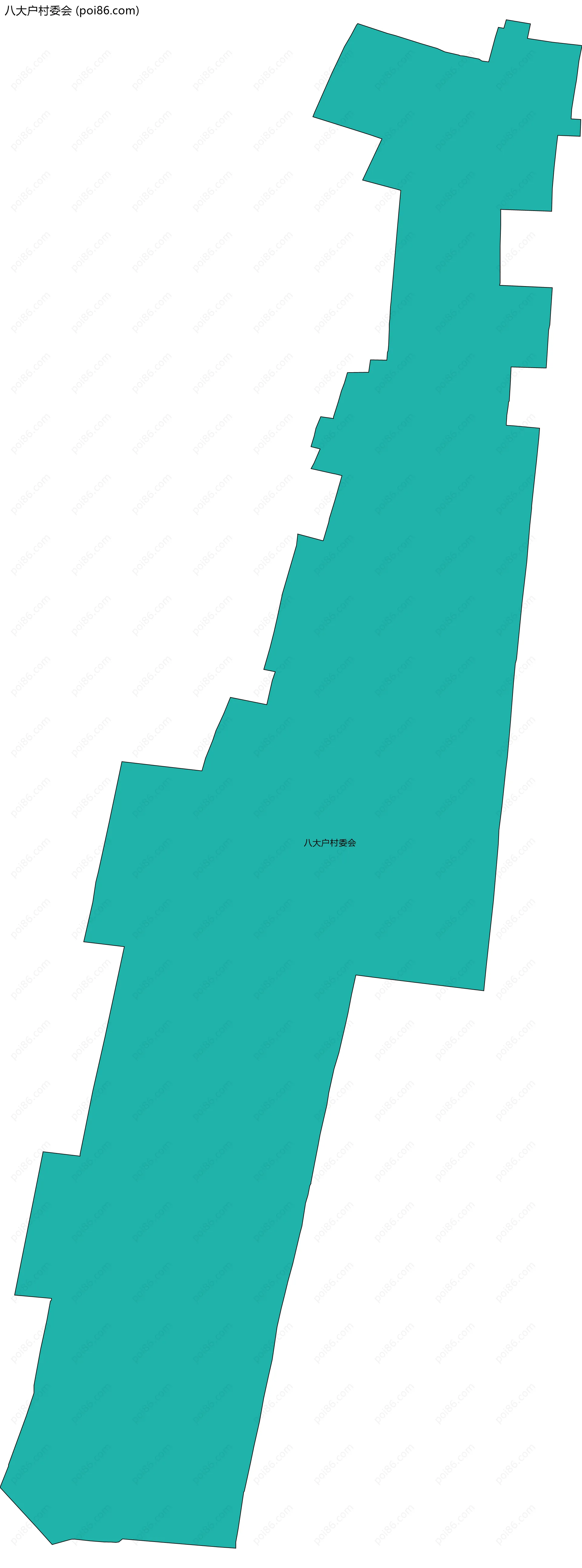 八大户村委会边界地图