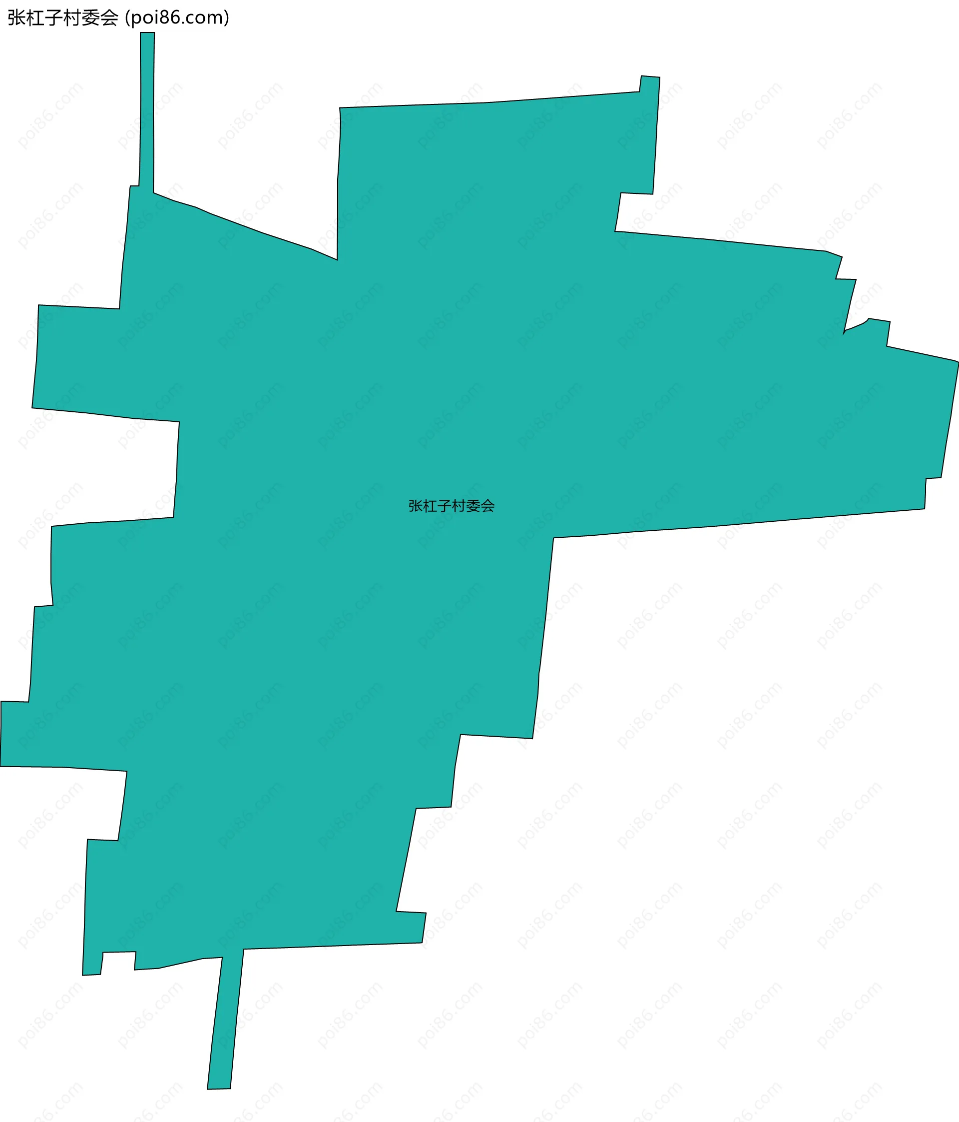 张杠子村委会边界地图