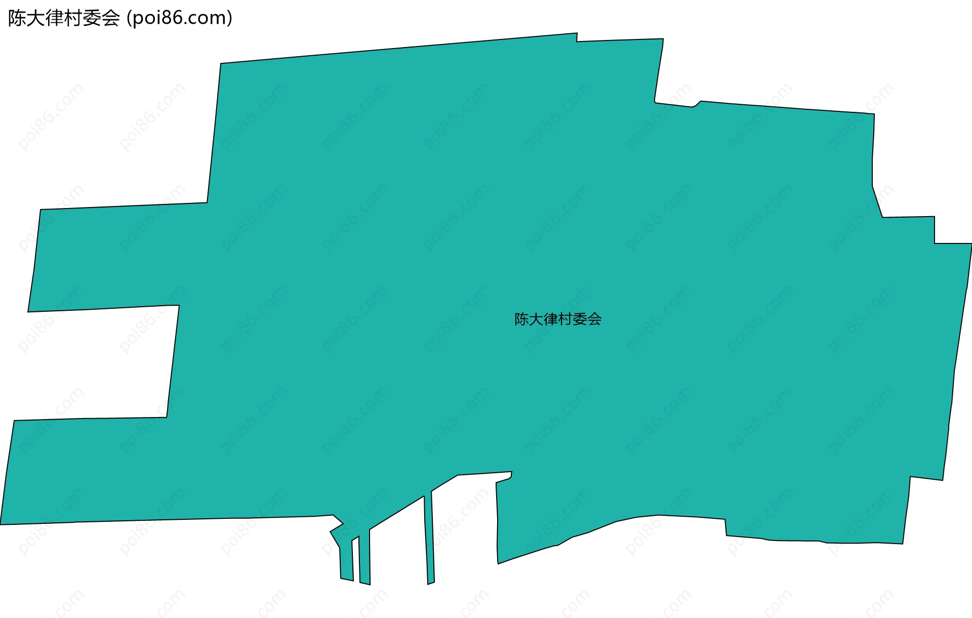 陈大律村委会边界地图