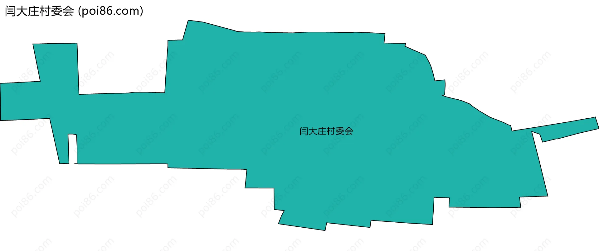 闫大庄村委会边界地图