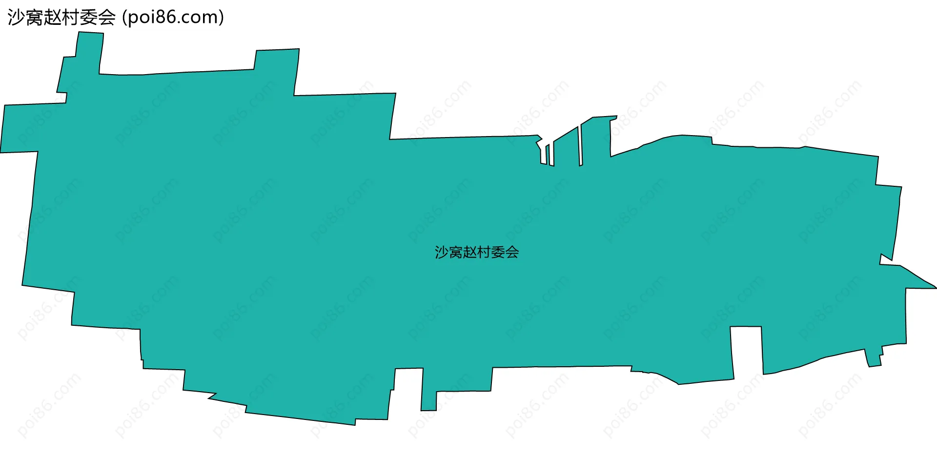 沙窝赵村委会边界地图