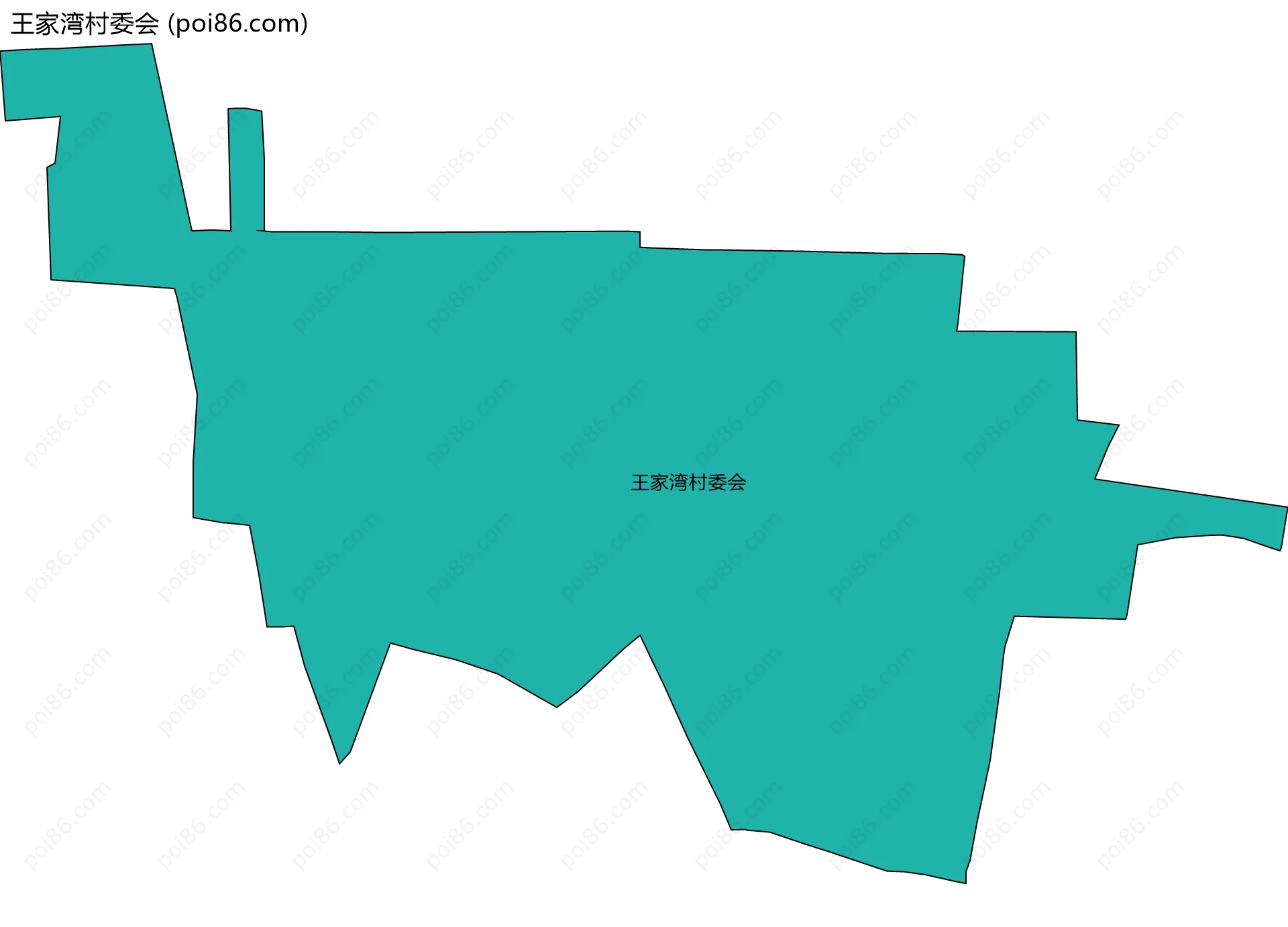 王家湾村委会边界地图