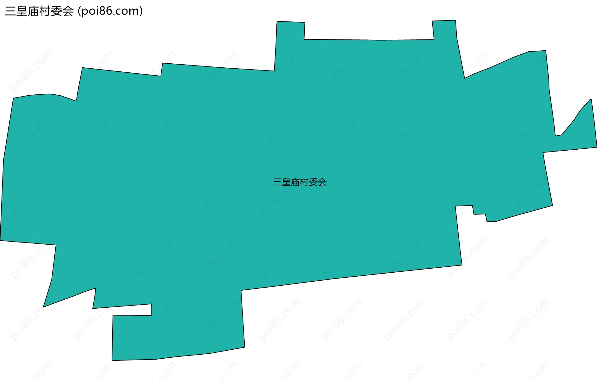 三皇庙村委会边界地图