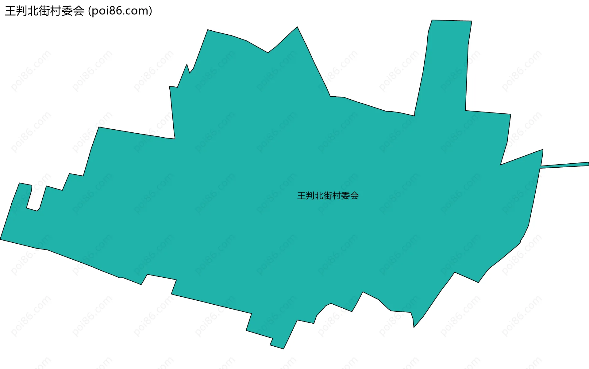 王判北街村委会边界地图