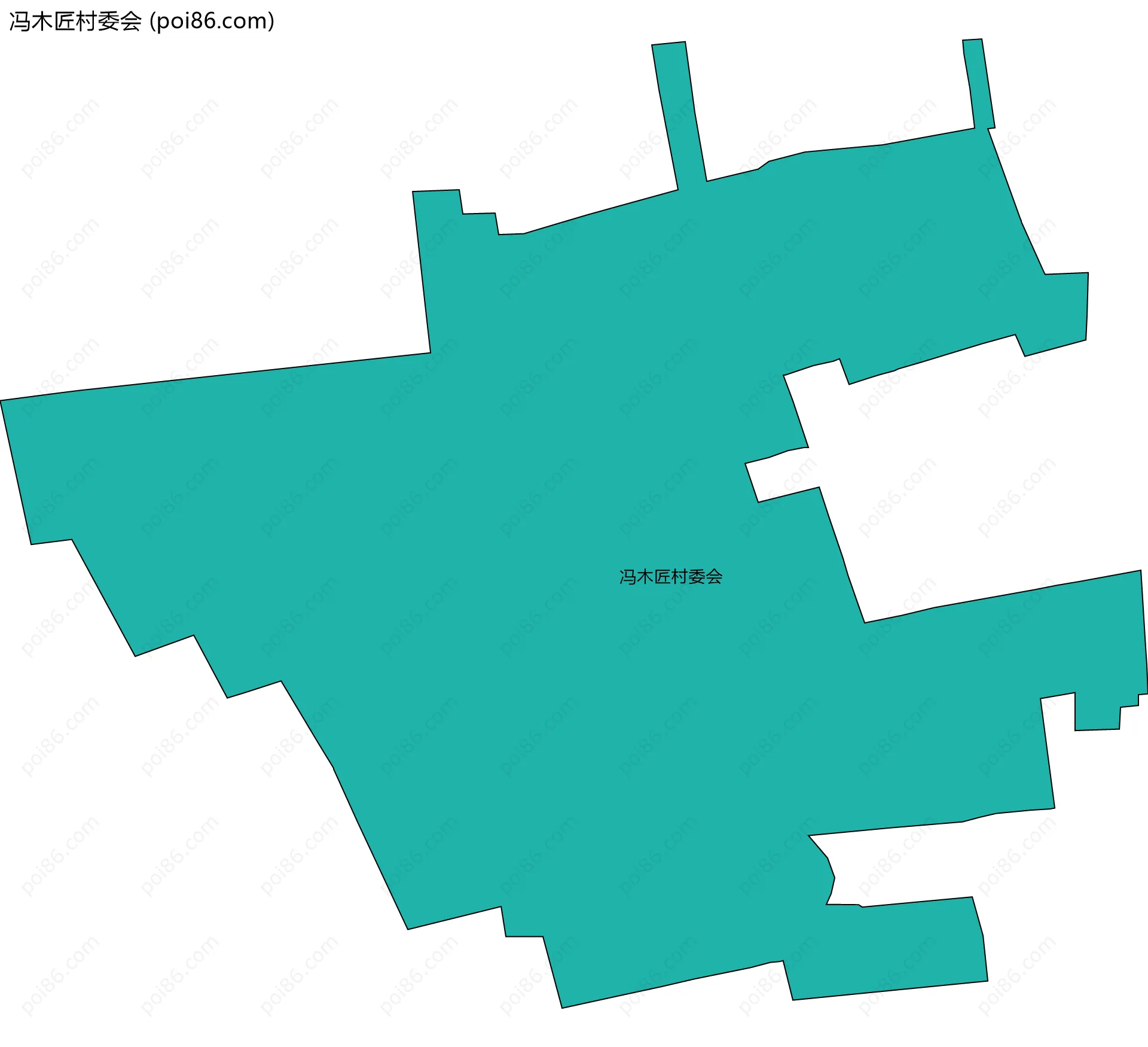 冯木匠村委会边界地图