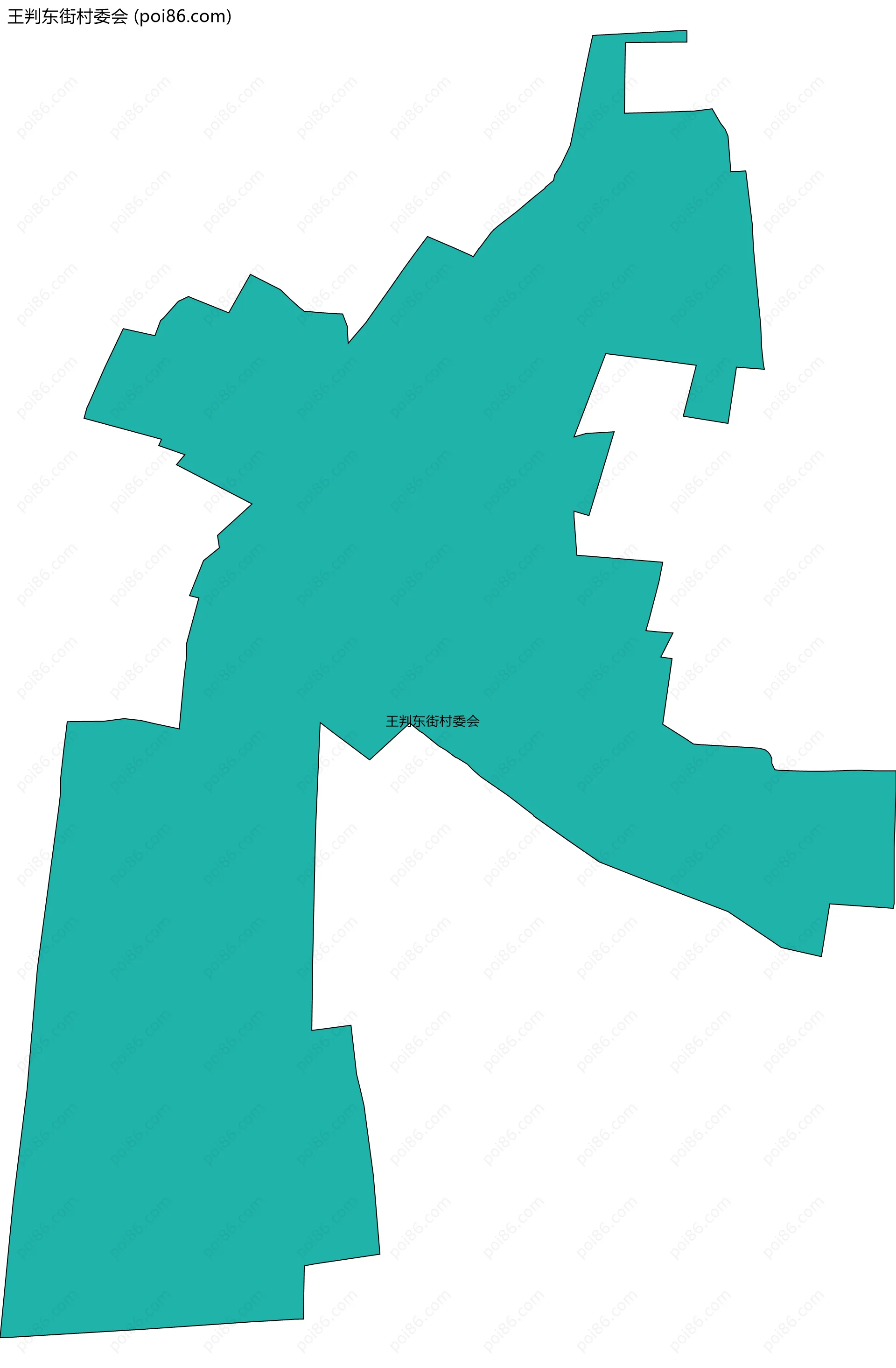 王判东街村委会边界地图