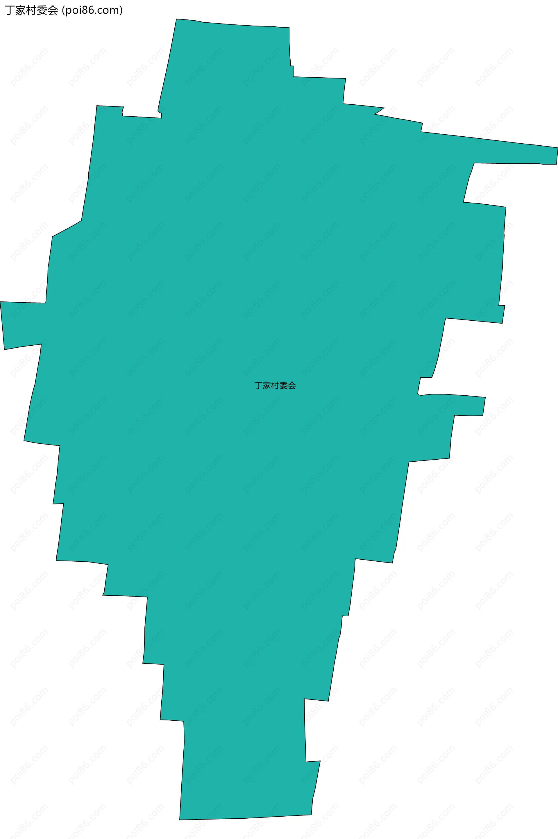 丁家村委会边界地图