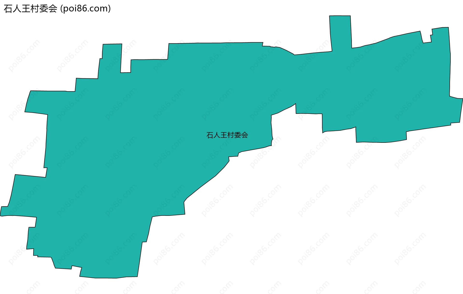 石人王村委会边界地图