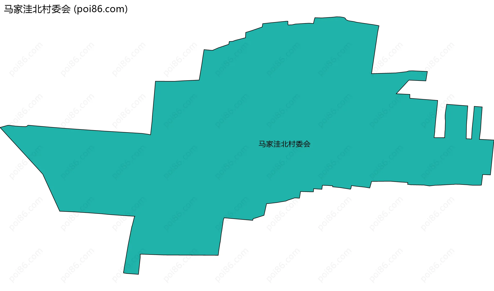 马家洼北村委会边界地图