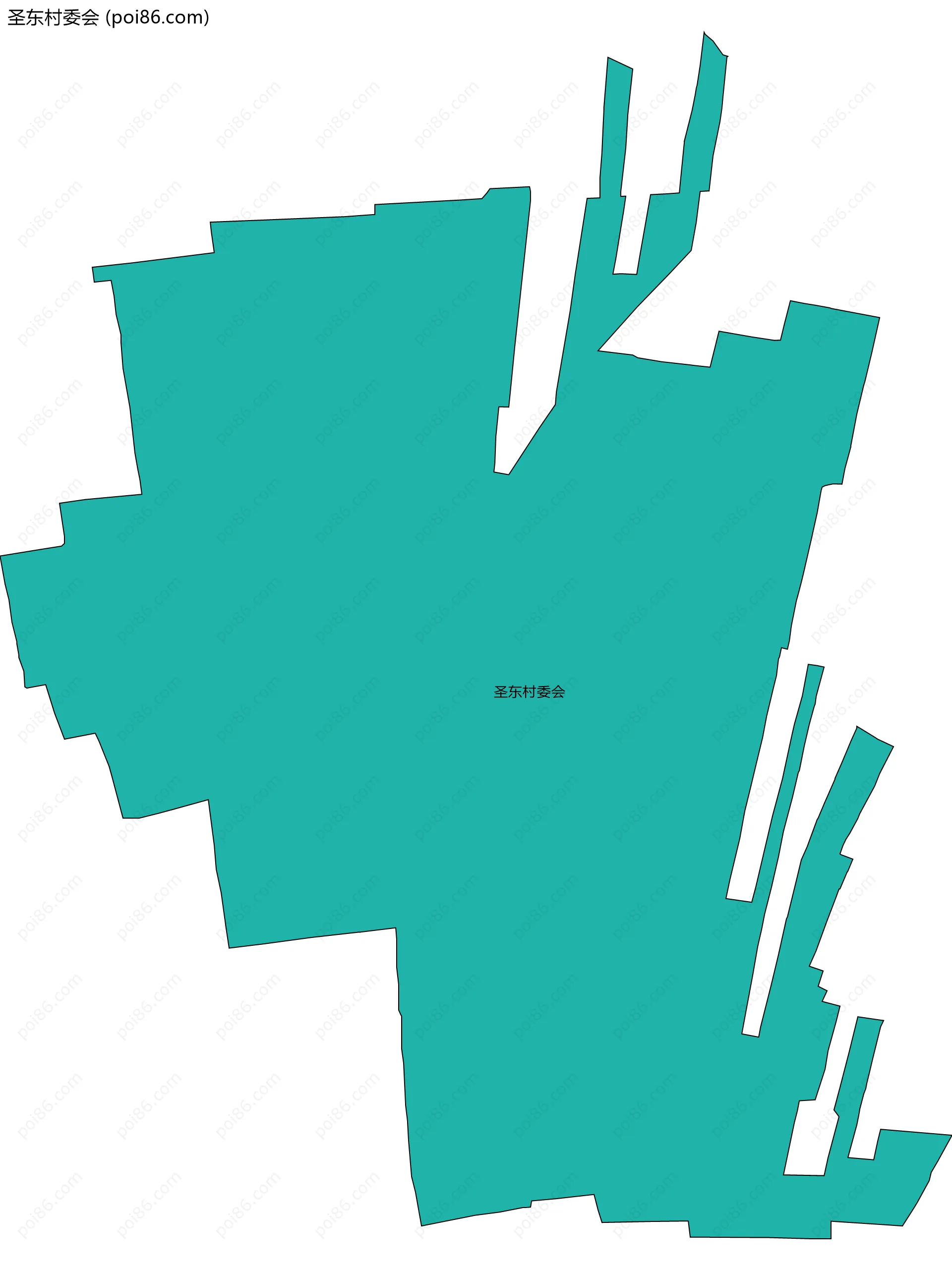 圣东村委会边界地图