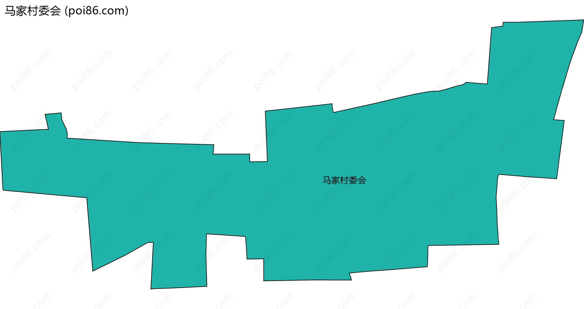 马家村委会边界地图