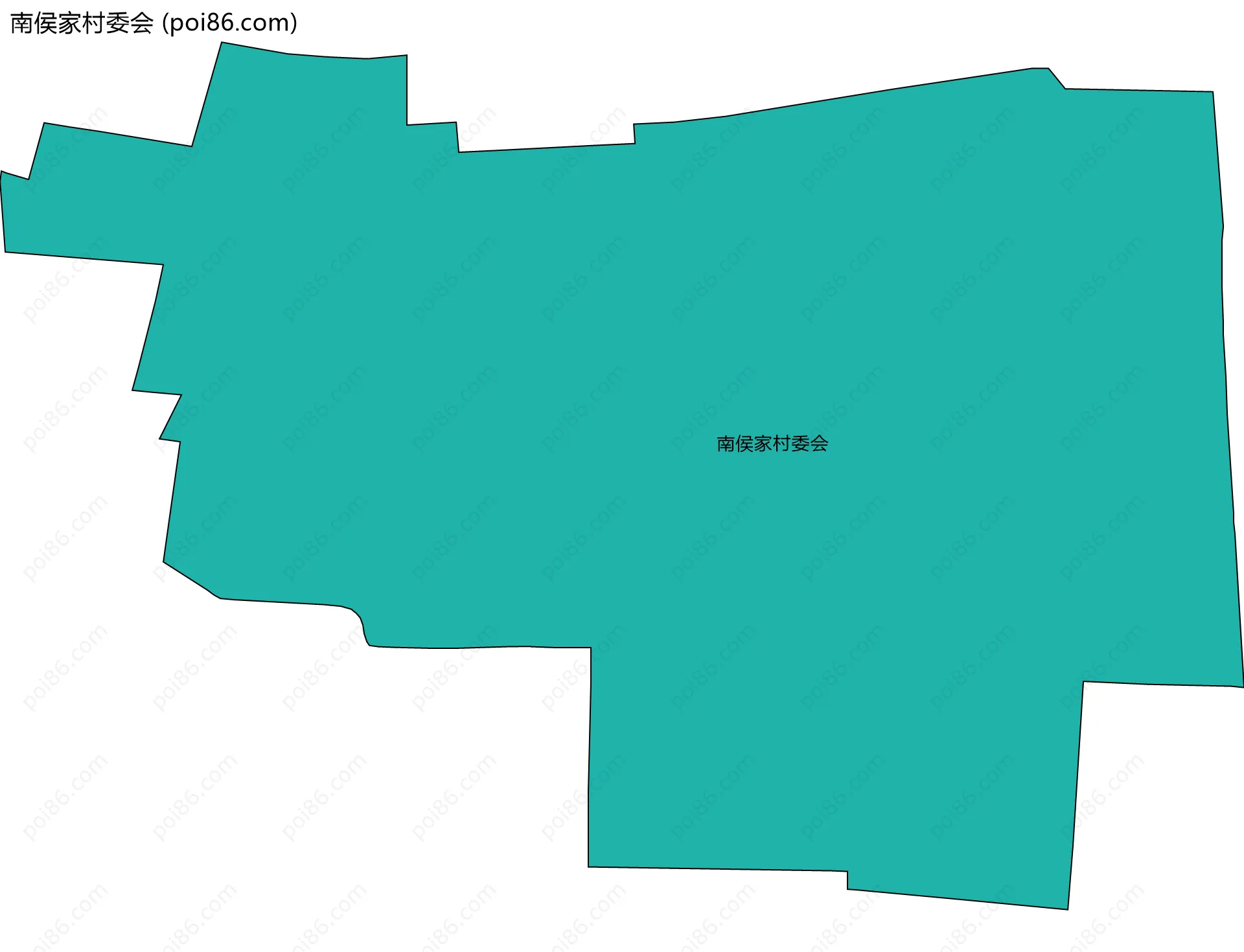 南侯家村委会边界地图