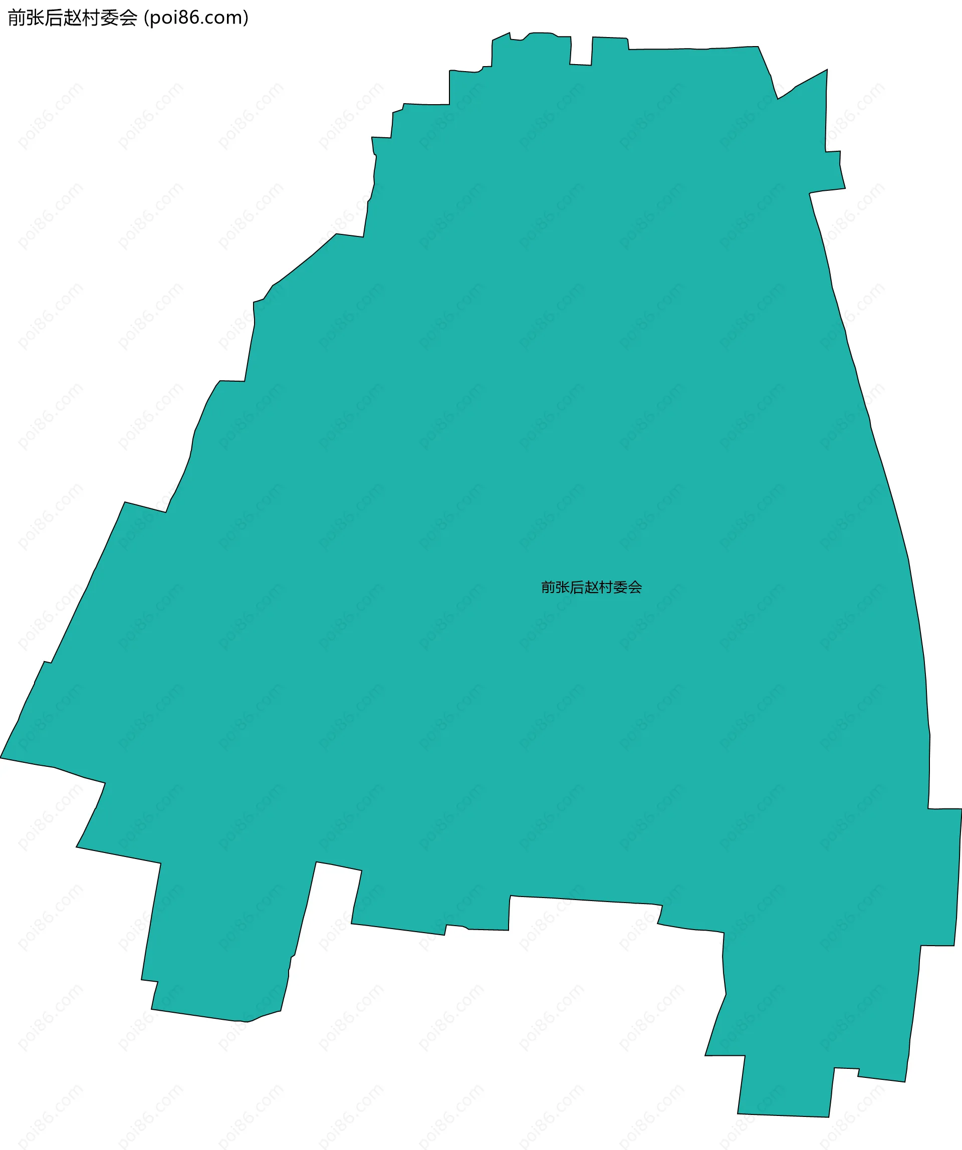 前张后赵村委会边界地图