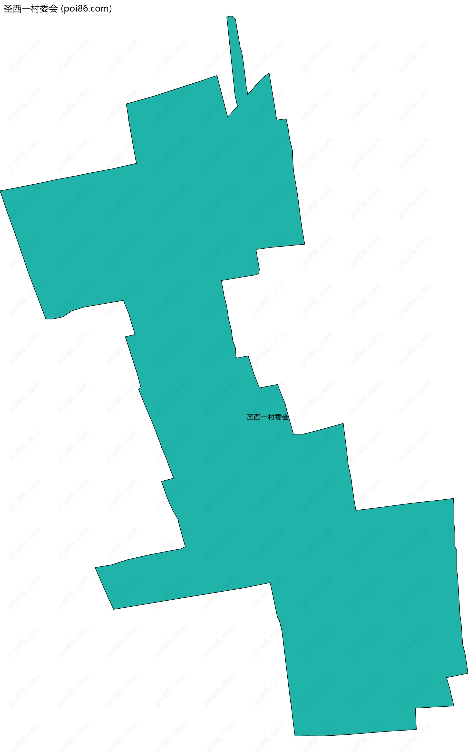 圣西一村委会边界地图
