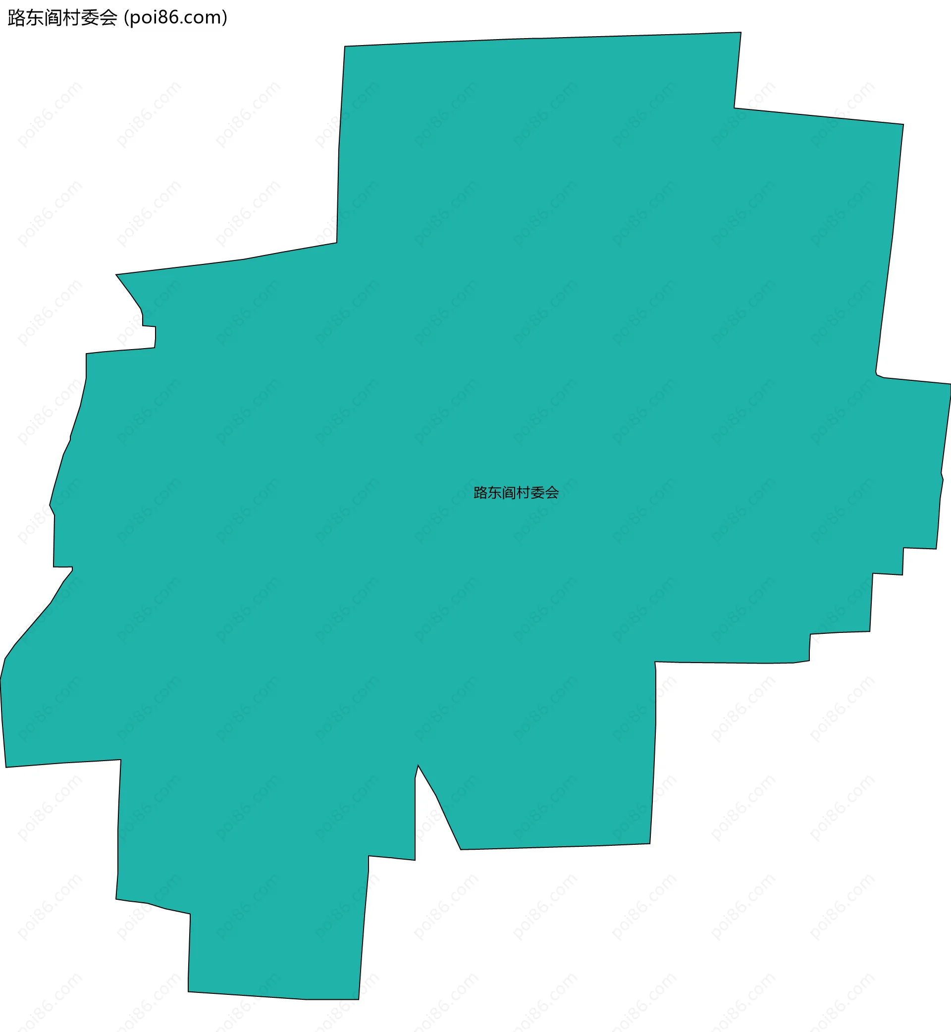 路东阎村委会边界地图