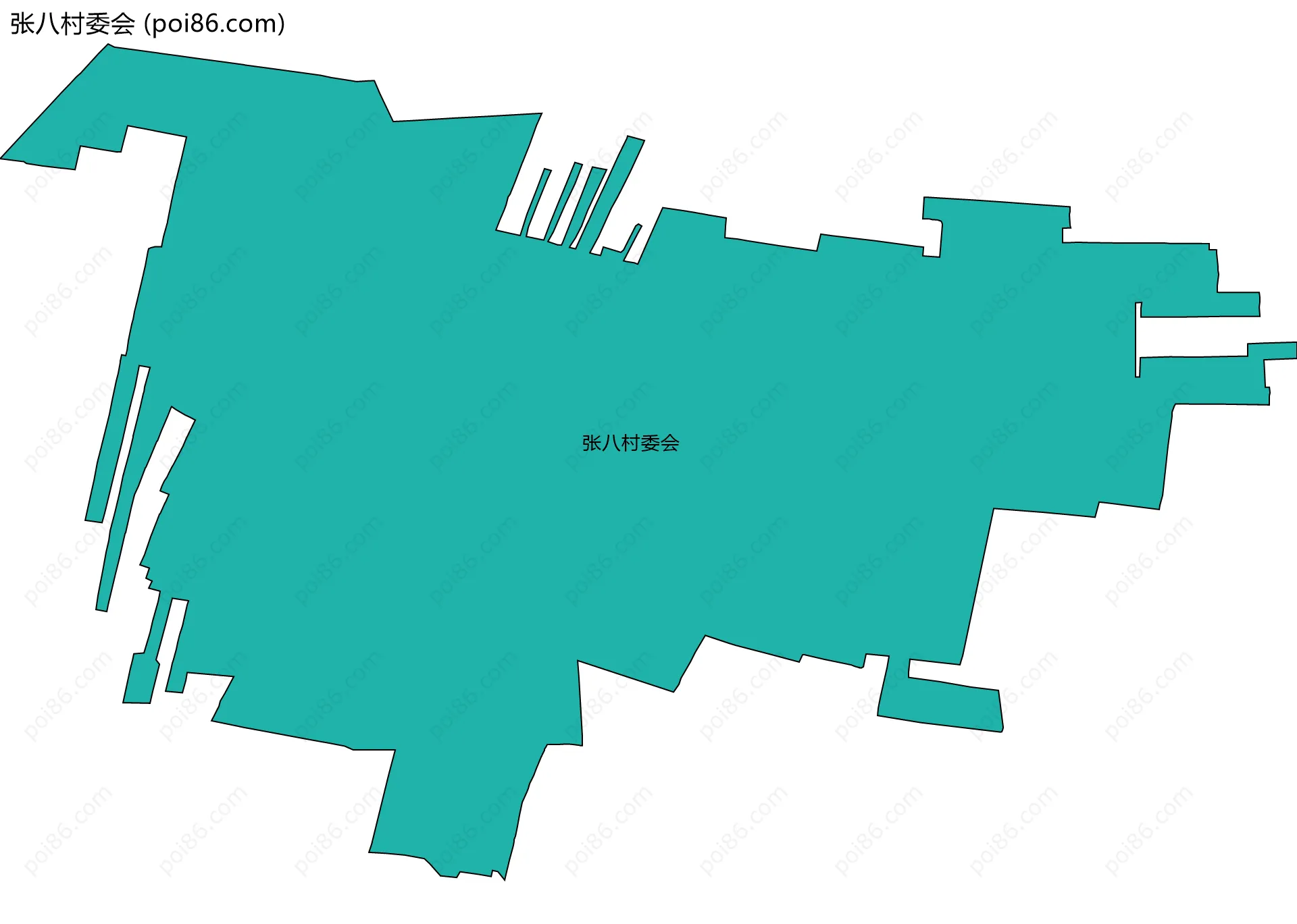 张八村委会边界地图