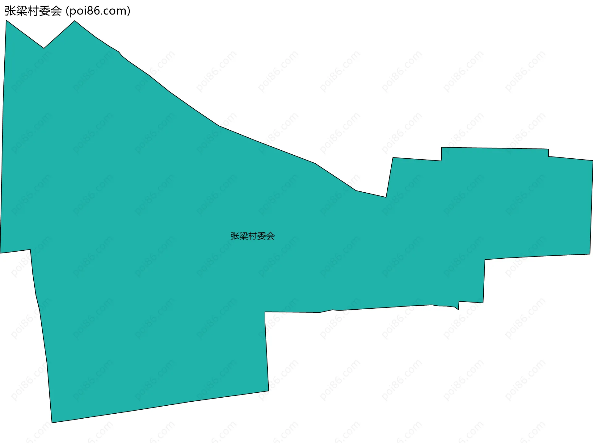 张梁村委会边界地图