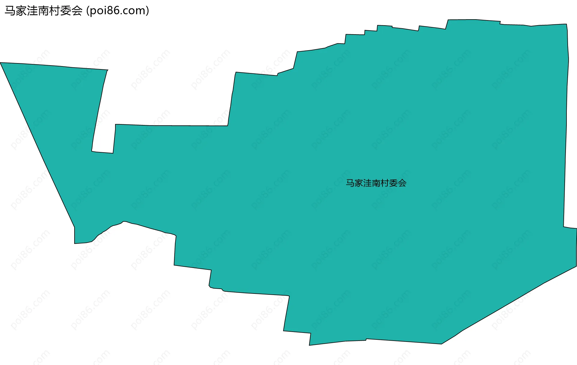 马家洼南村委会边界地图
